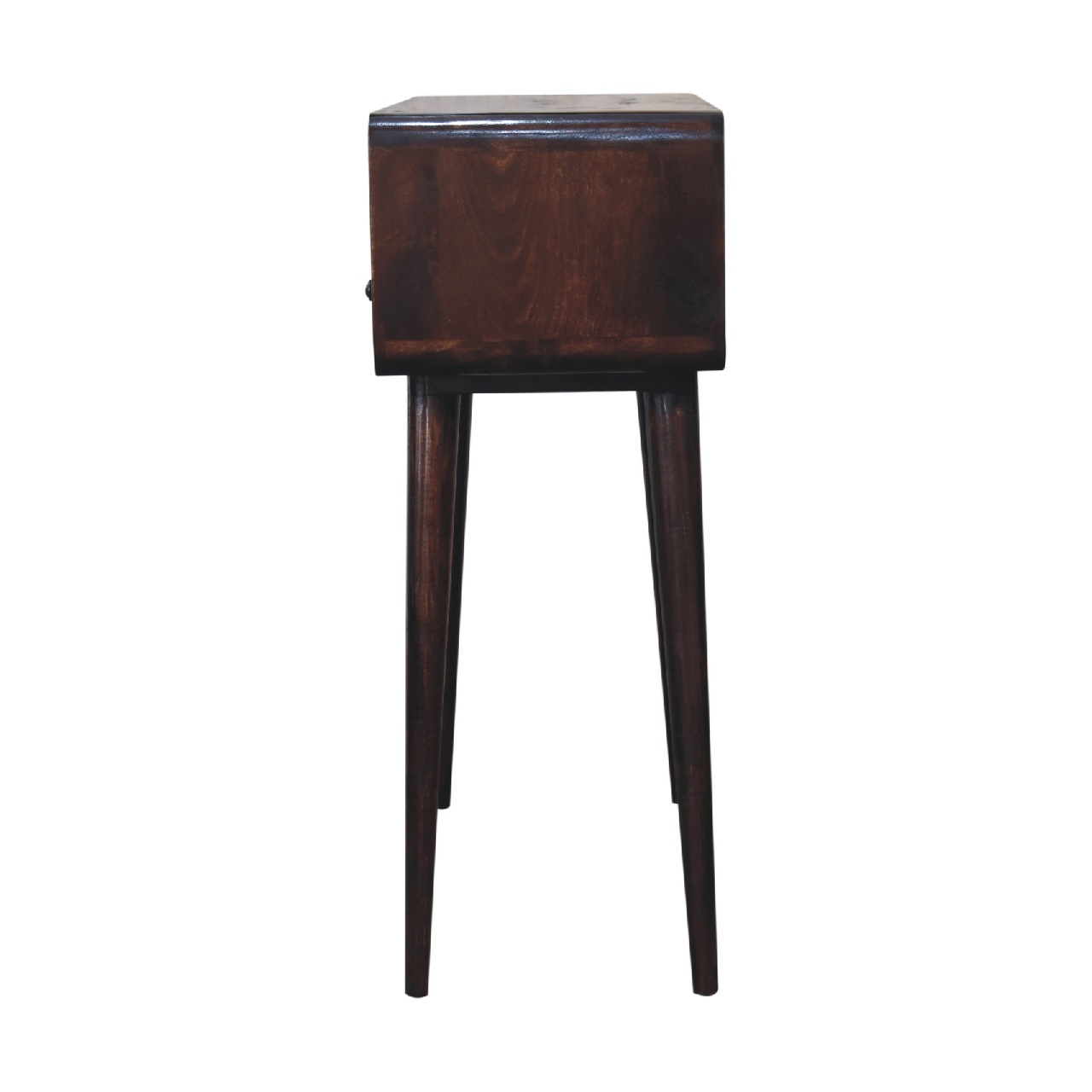 Curved Light Walnut Console Table - Image 7