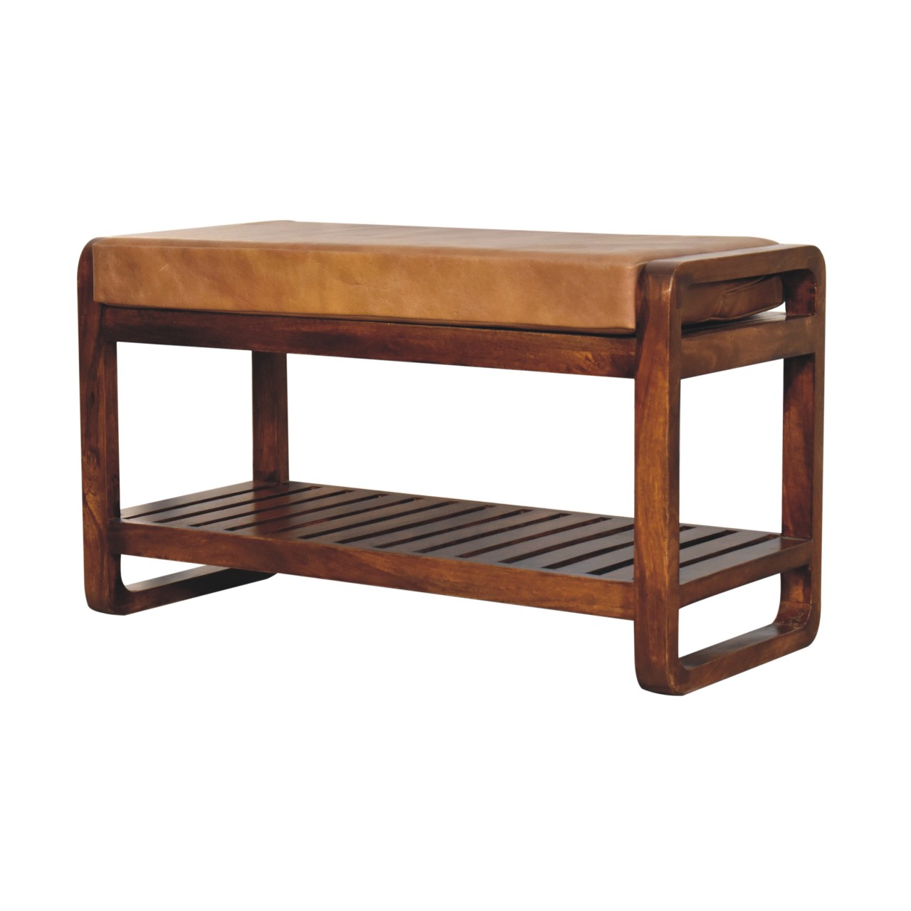 Small Buffalo Slatted Hallway Bench - Image 3