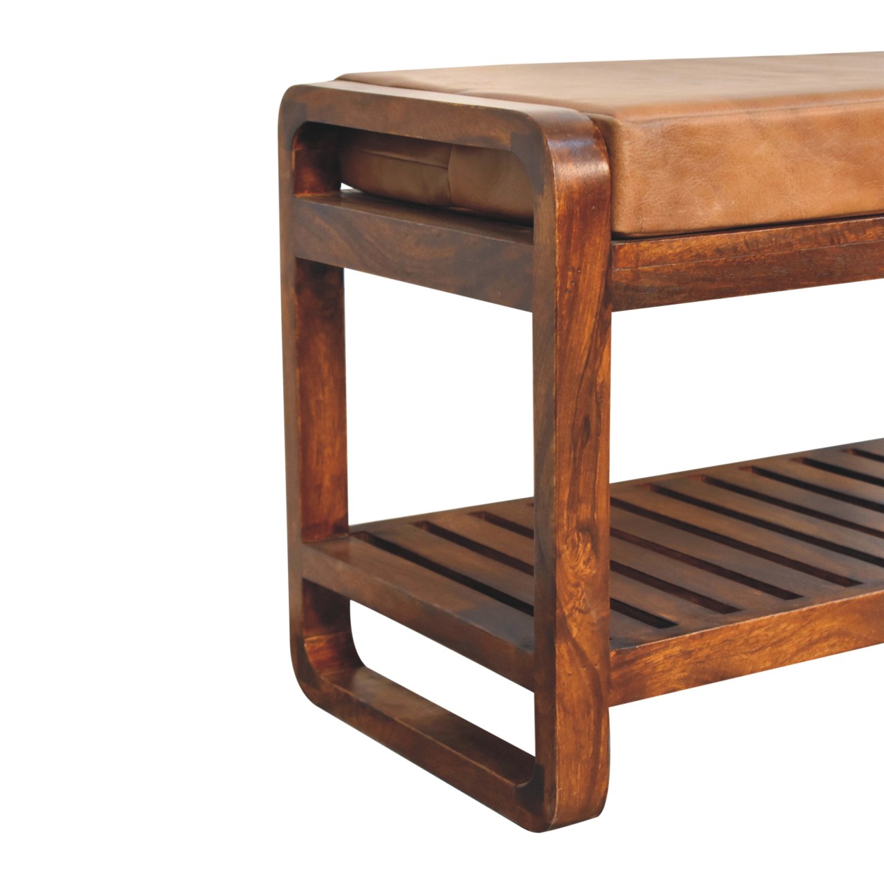 Small Buffalo Slatted Hallway Bench - Image 7