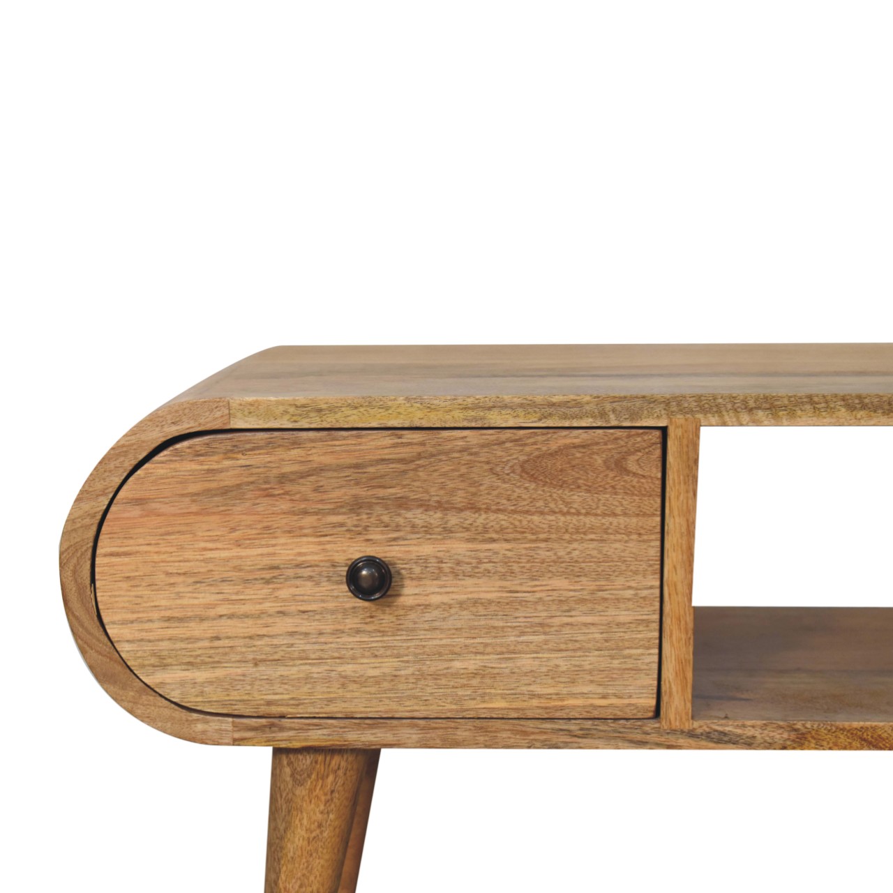 Oak-ish Circular TV Unit - Image 5