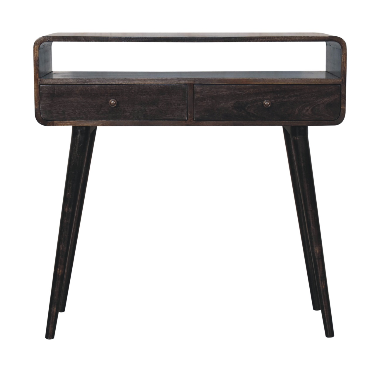 Curved Ash Black Console Table - Image 2