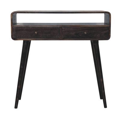 Curved Ash Black Console Table
