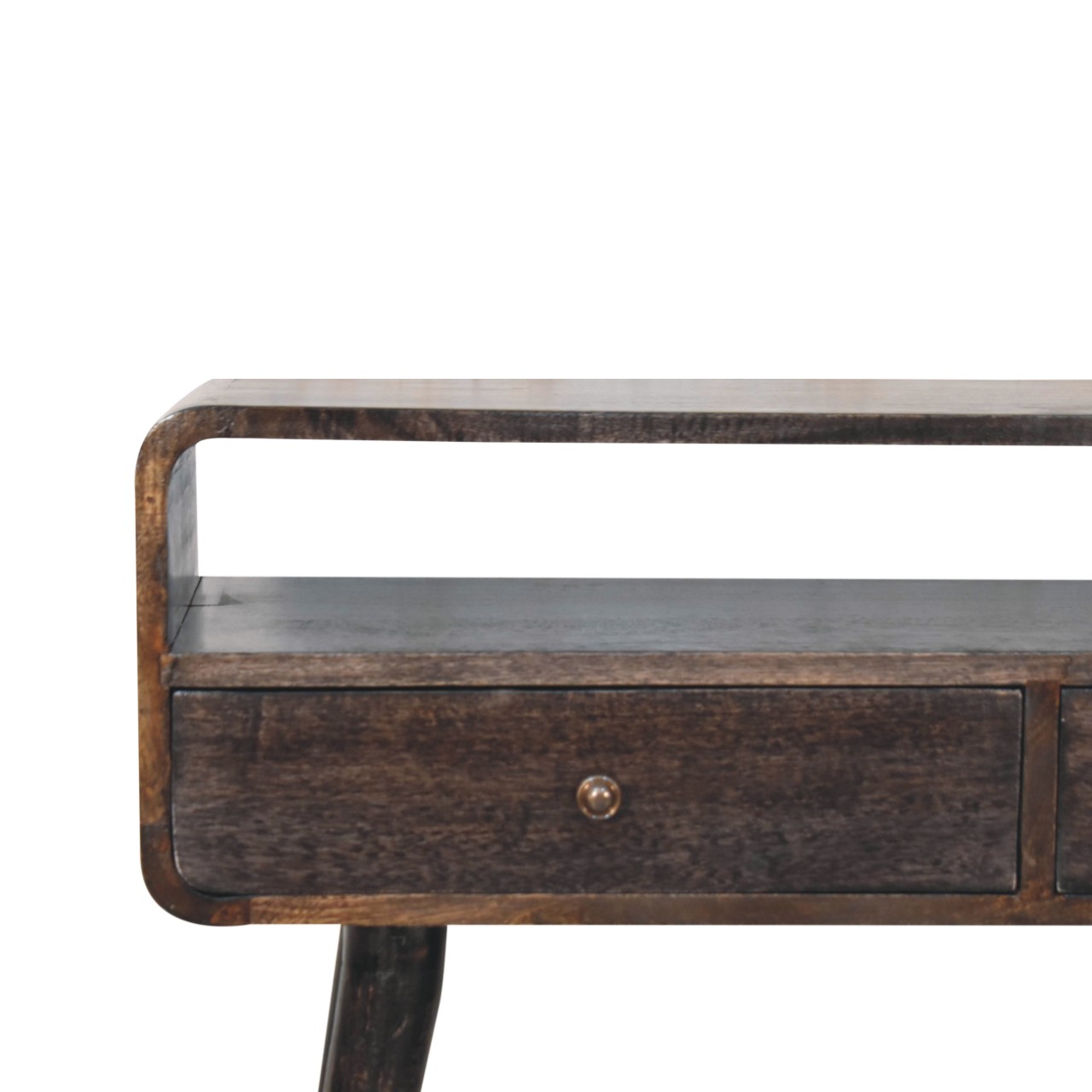 Curved Ash Black Console Table - Image 5