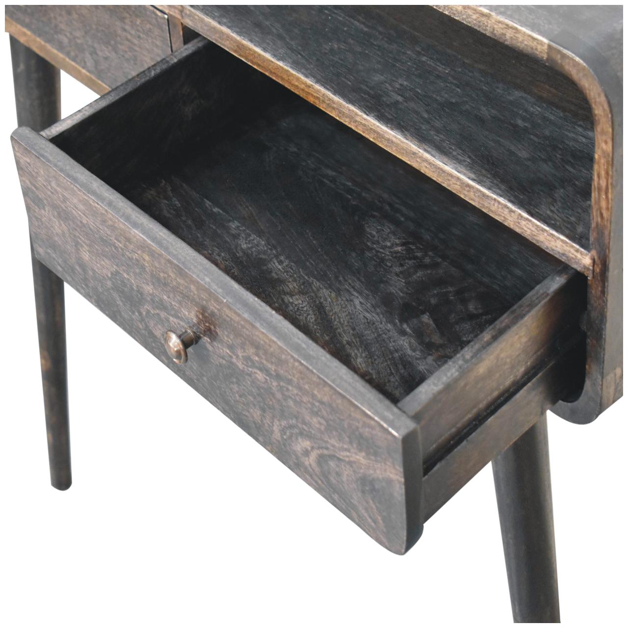 Curved Ash Black Console Table - Image 7