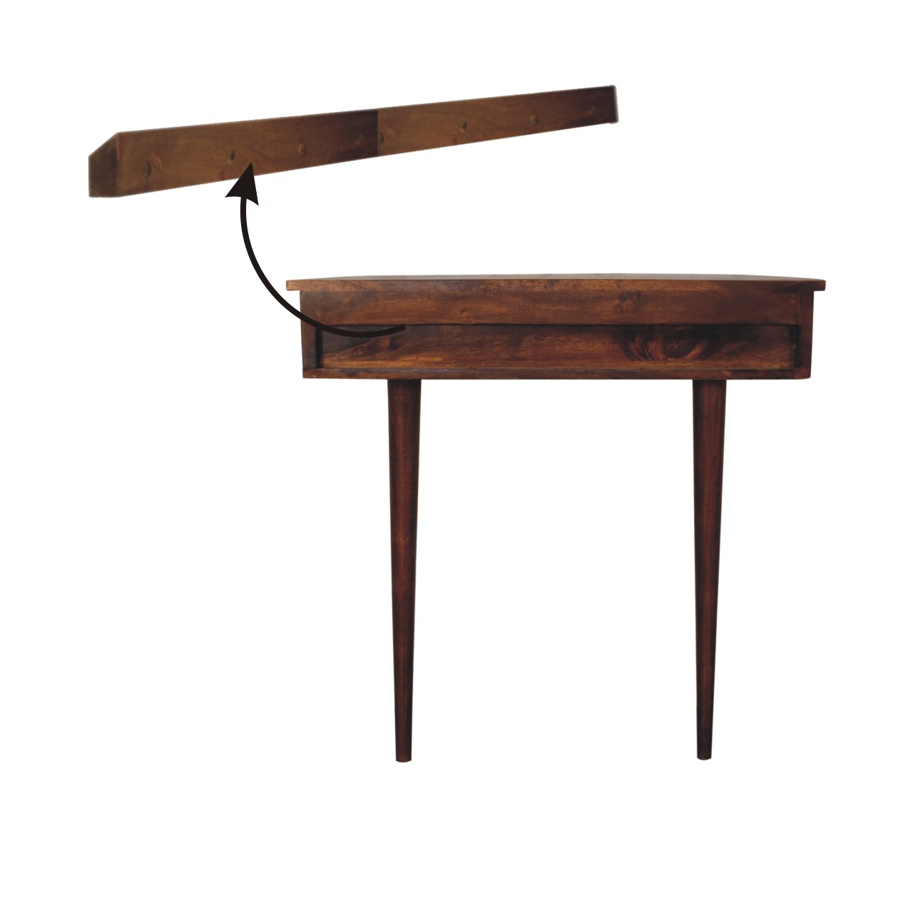 Backless Mounted Chestnut Console - Image 12