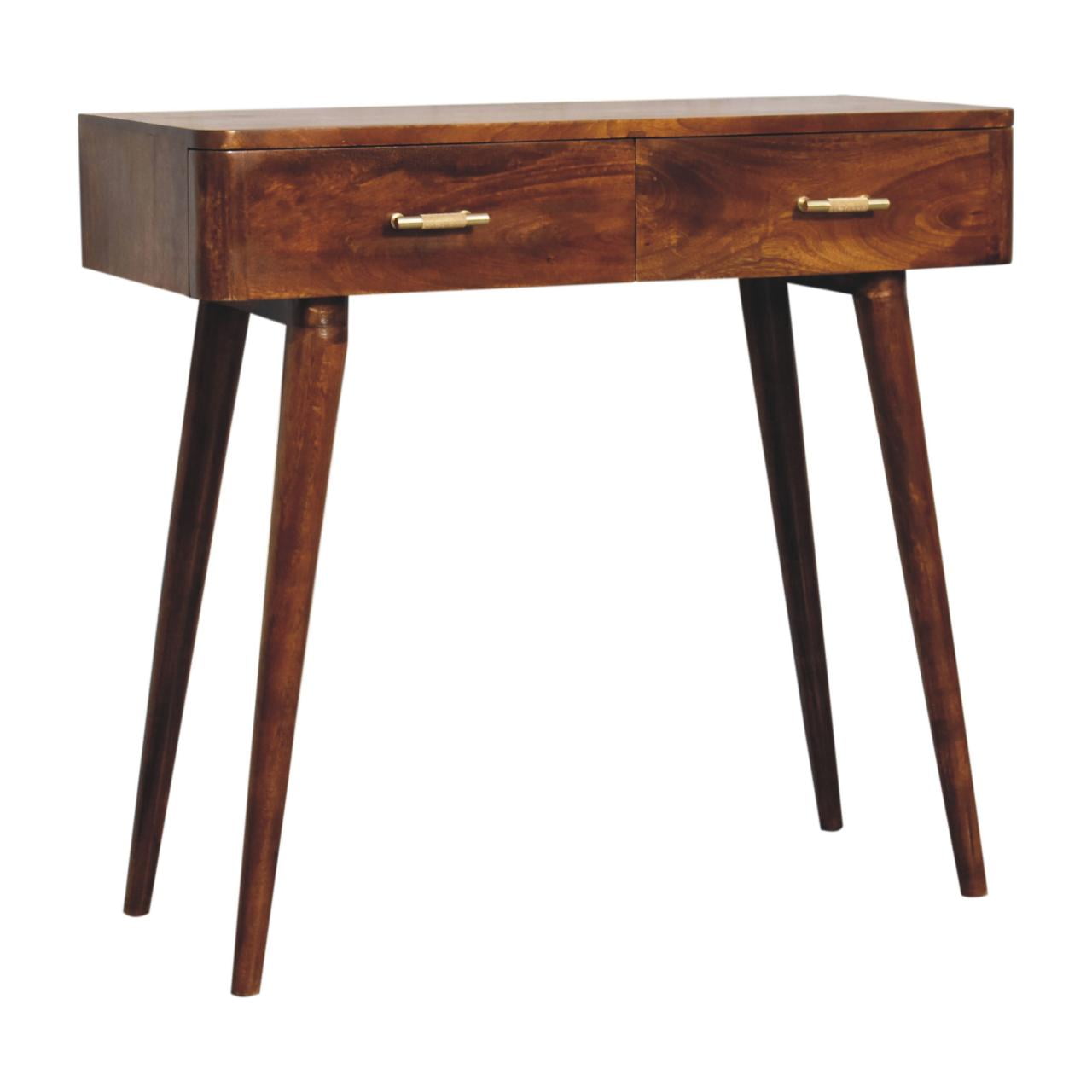 Chestnut T-Bar Console Table - Image 3