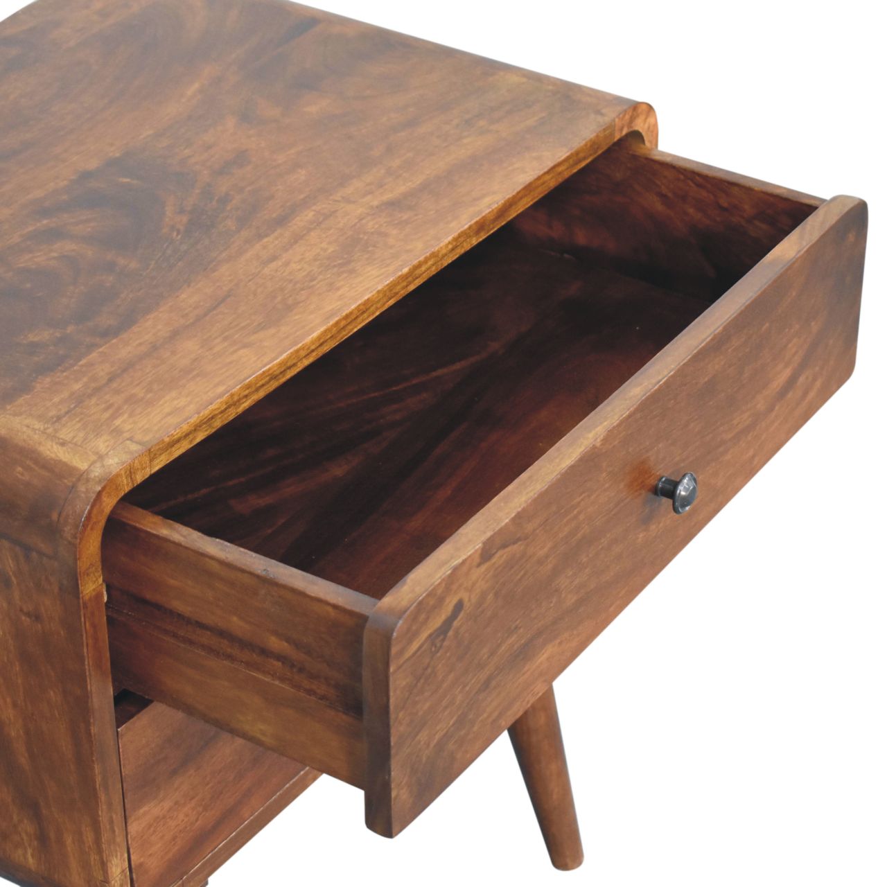Large Curved Chestnut Bedside - Image 7