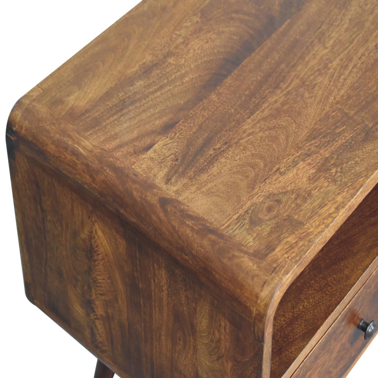 Trio Curved Chestnut Media Unit - Image 6