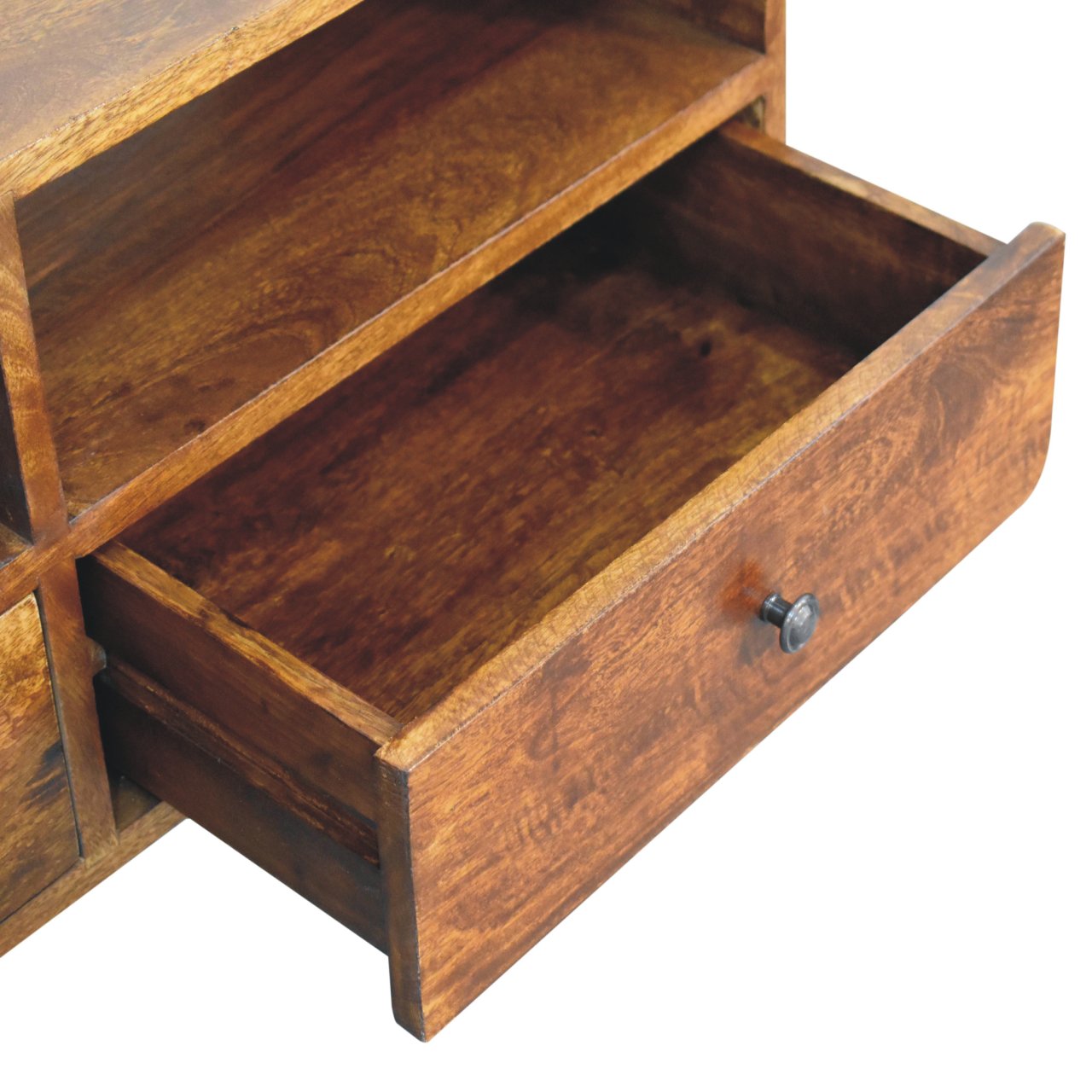 Trio Curved Chestnut Media Unit - Image 7