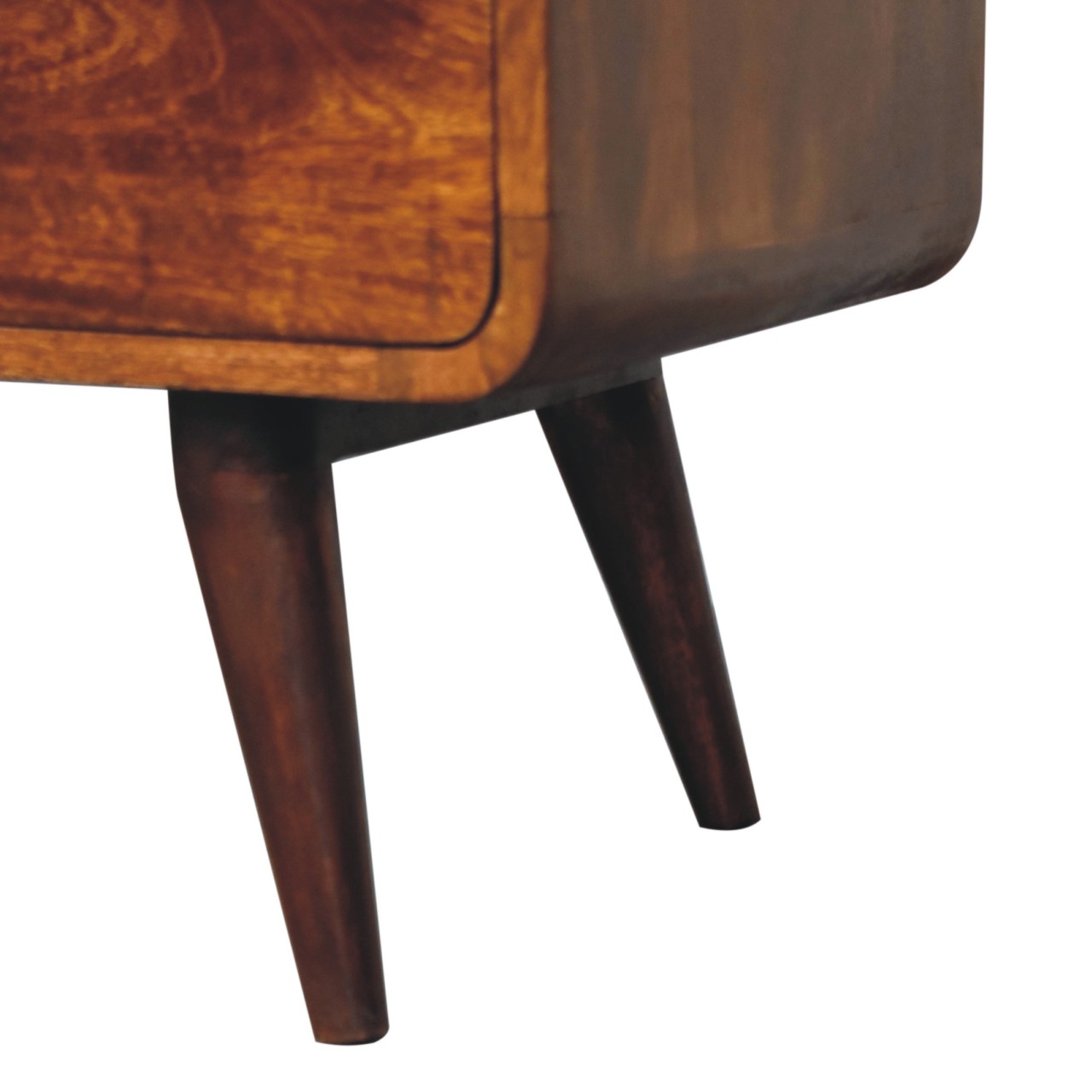 Trio Curved Chestnut Media Unit - Image 8