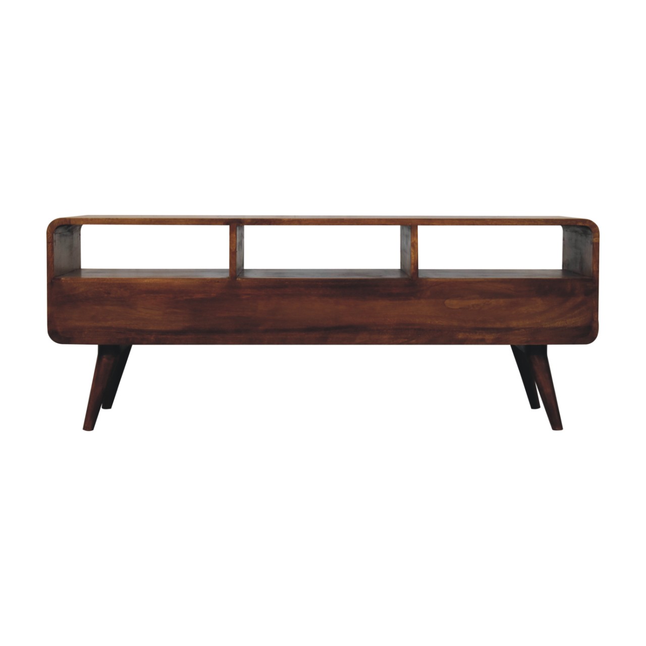 Trio Curved Chestnut Media Unit - Image 10