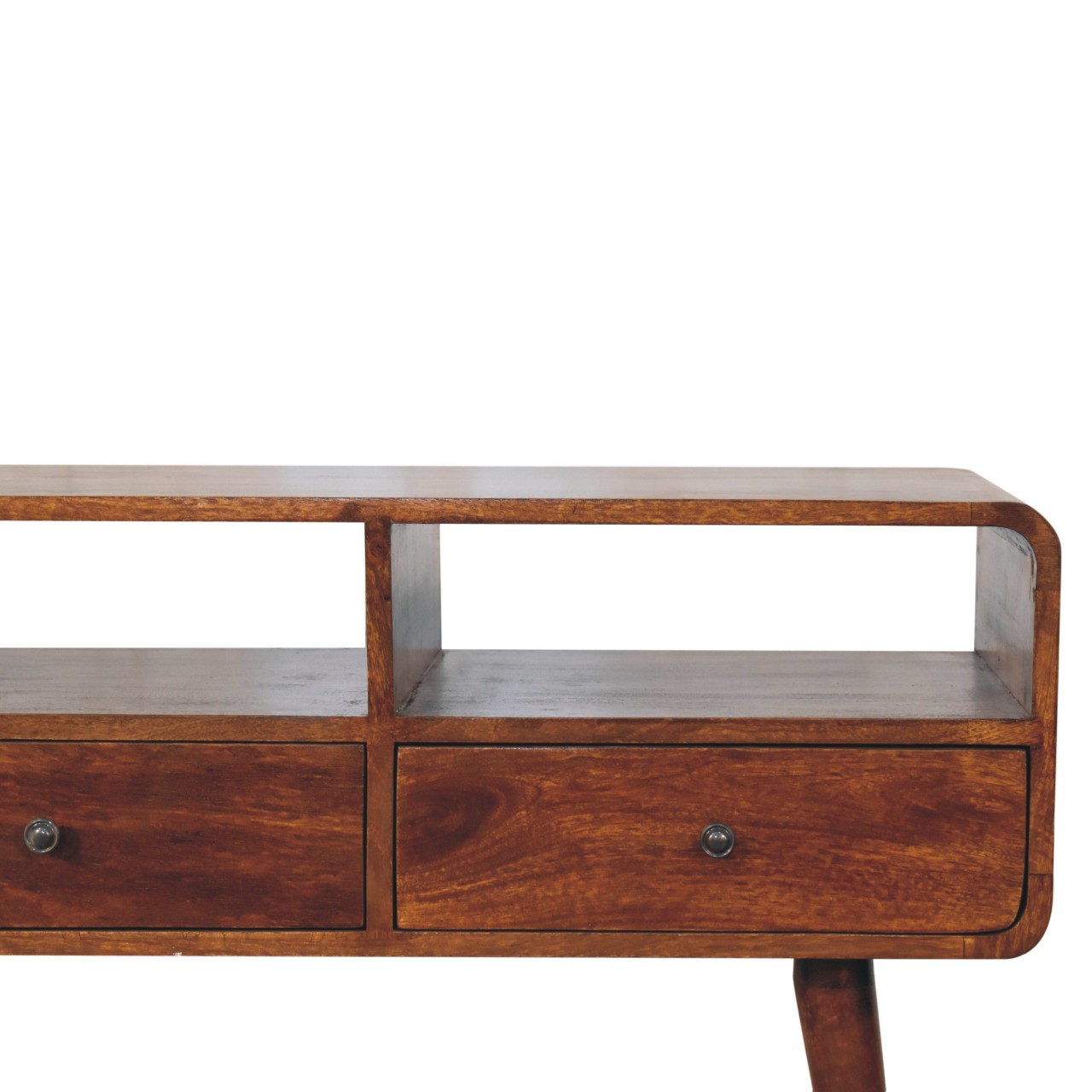 Triple Curved Chestnut Console Table - Image 5