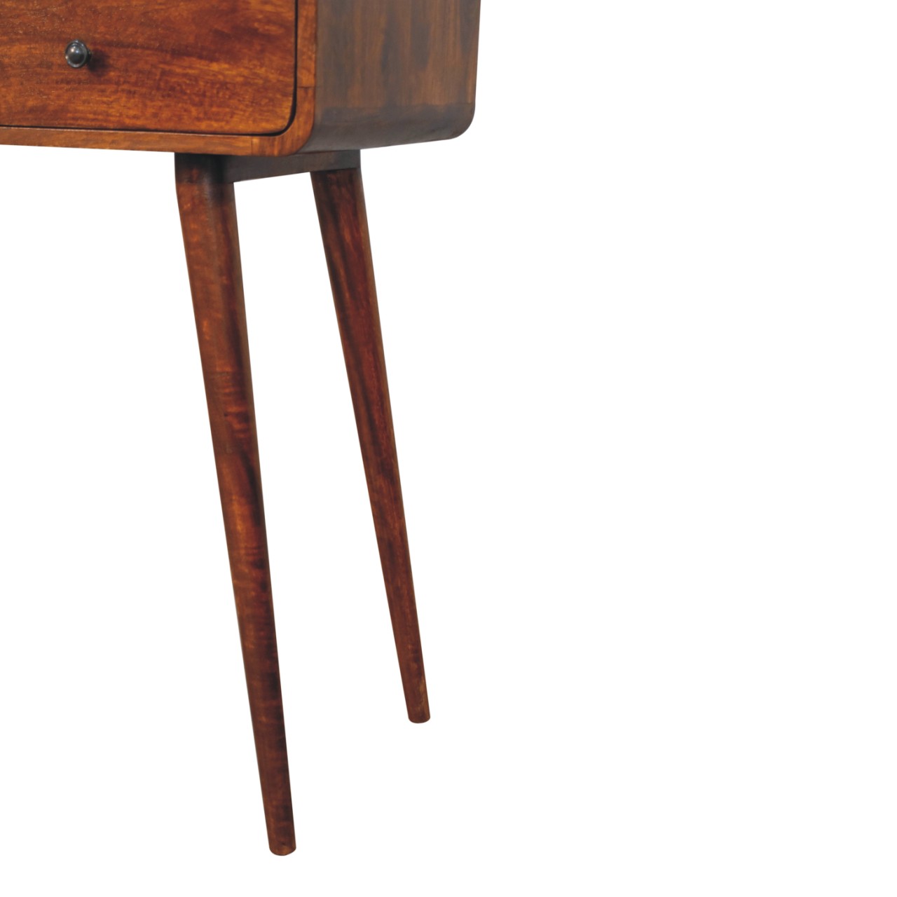 Triple Curved Chestnut Console Table - Image 8