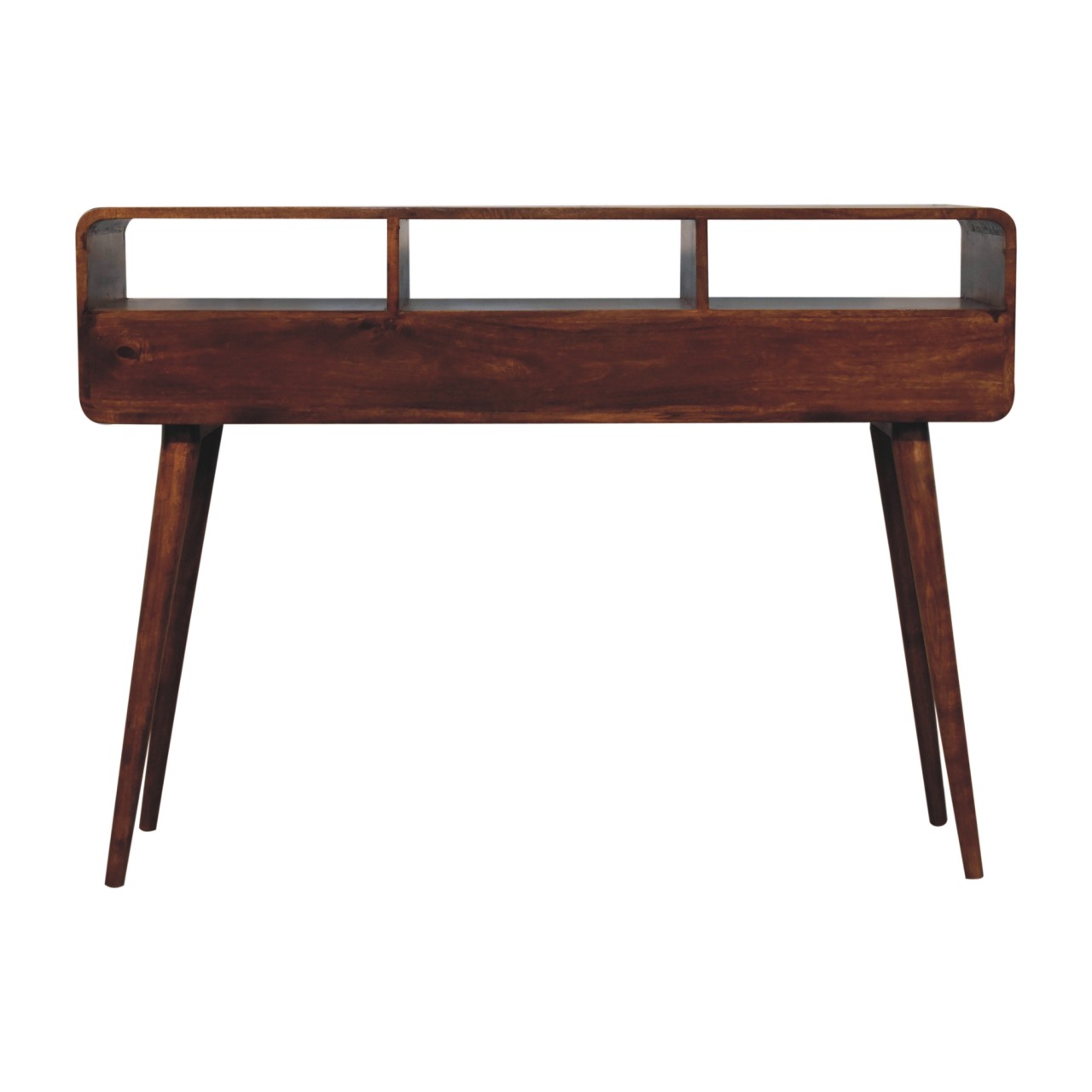 Triple Curved Chestnut Console Table - Image 10