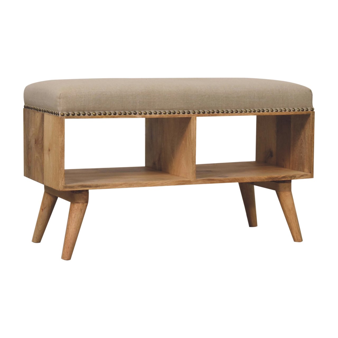 Studded Linen Open Bench - Image 3