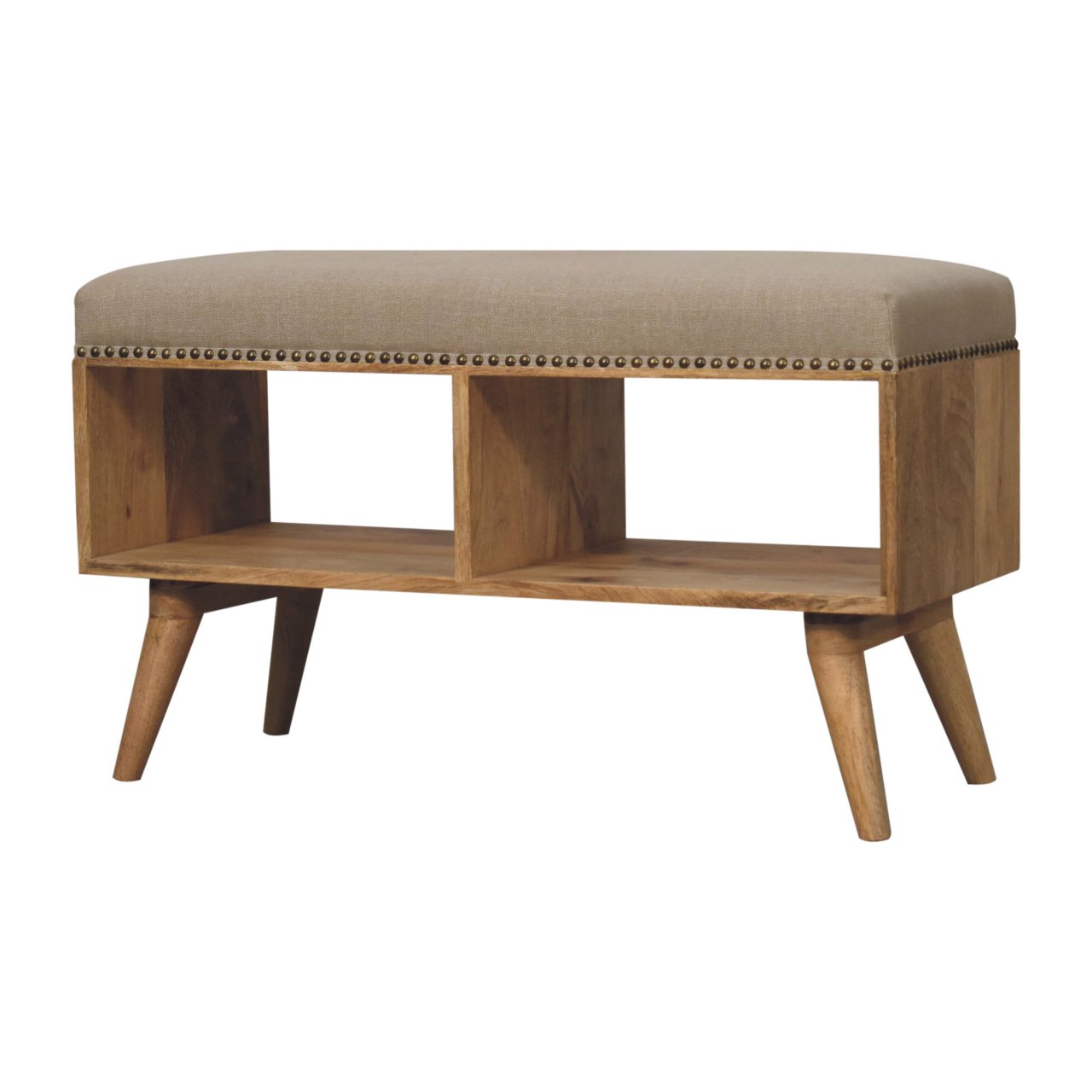 Studded Linen Open Bench - Image 4