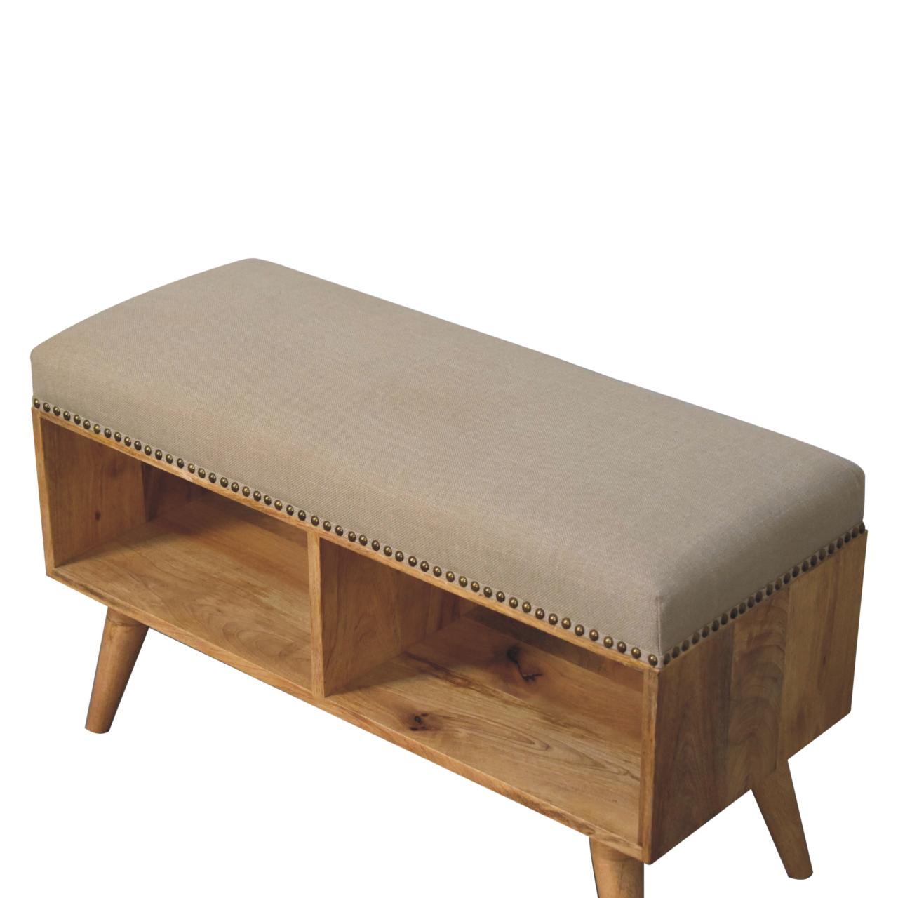 Studded Linen Open Bench - Image 7