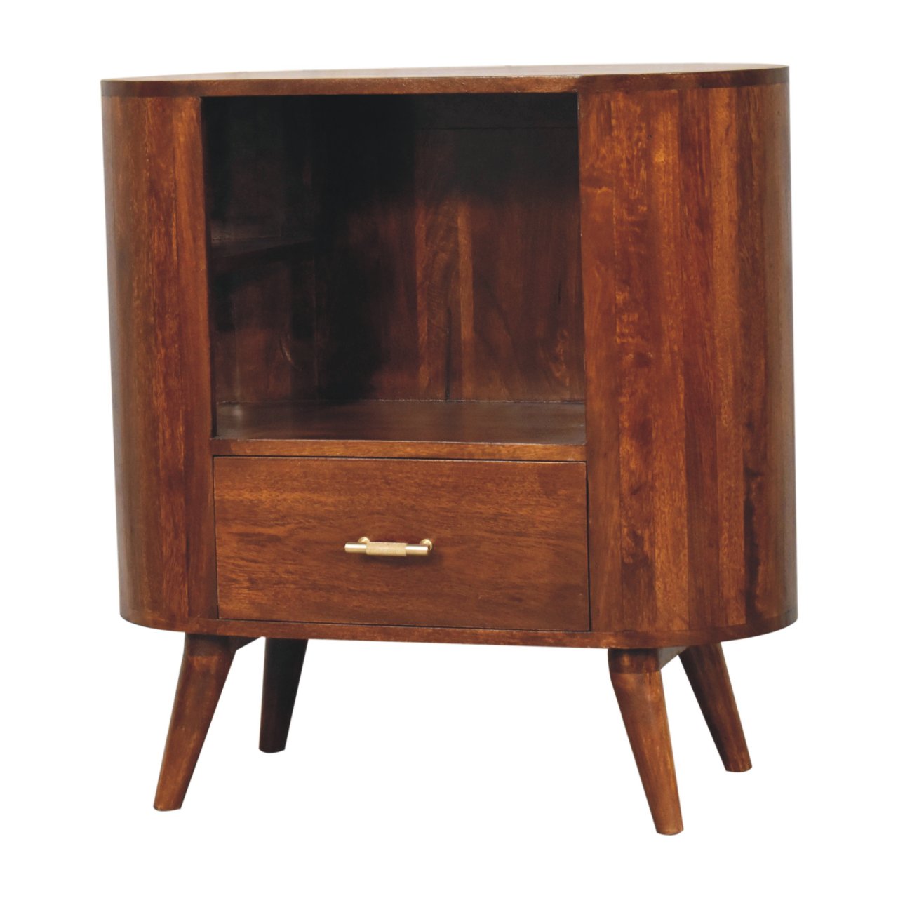 T-bar Cortez Chestnut Open Slot Cabinet - Image 3