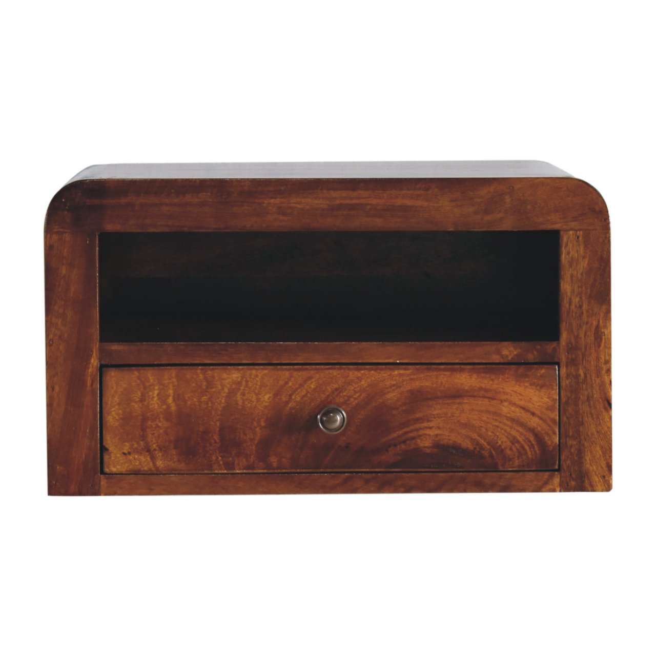Chunky Chestnut 1 Drawer Wall Mounted Nightstand - Image 2