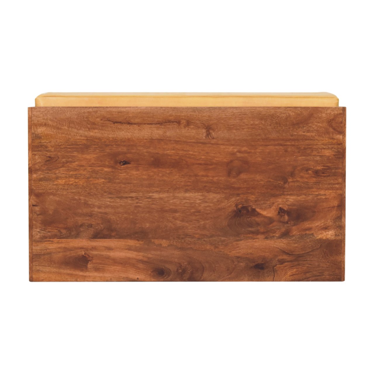 Buffalo Hide Pull out Honey Caramel Shoe Storage Bench - Image 10