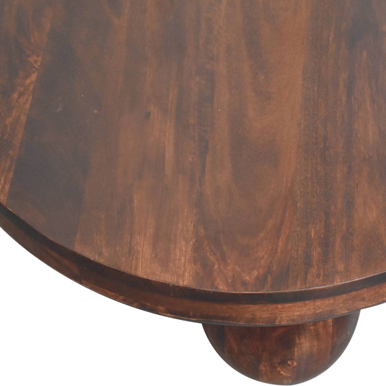 California Walnut Central Table with Ball Feet - Image 6