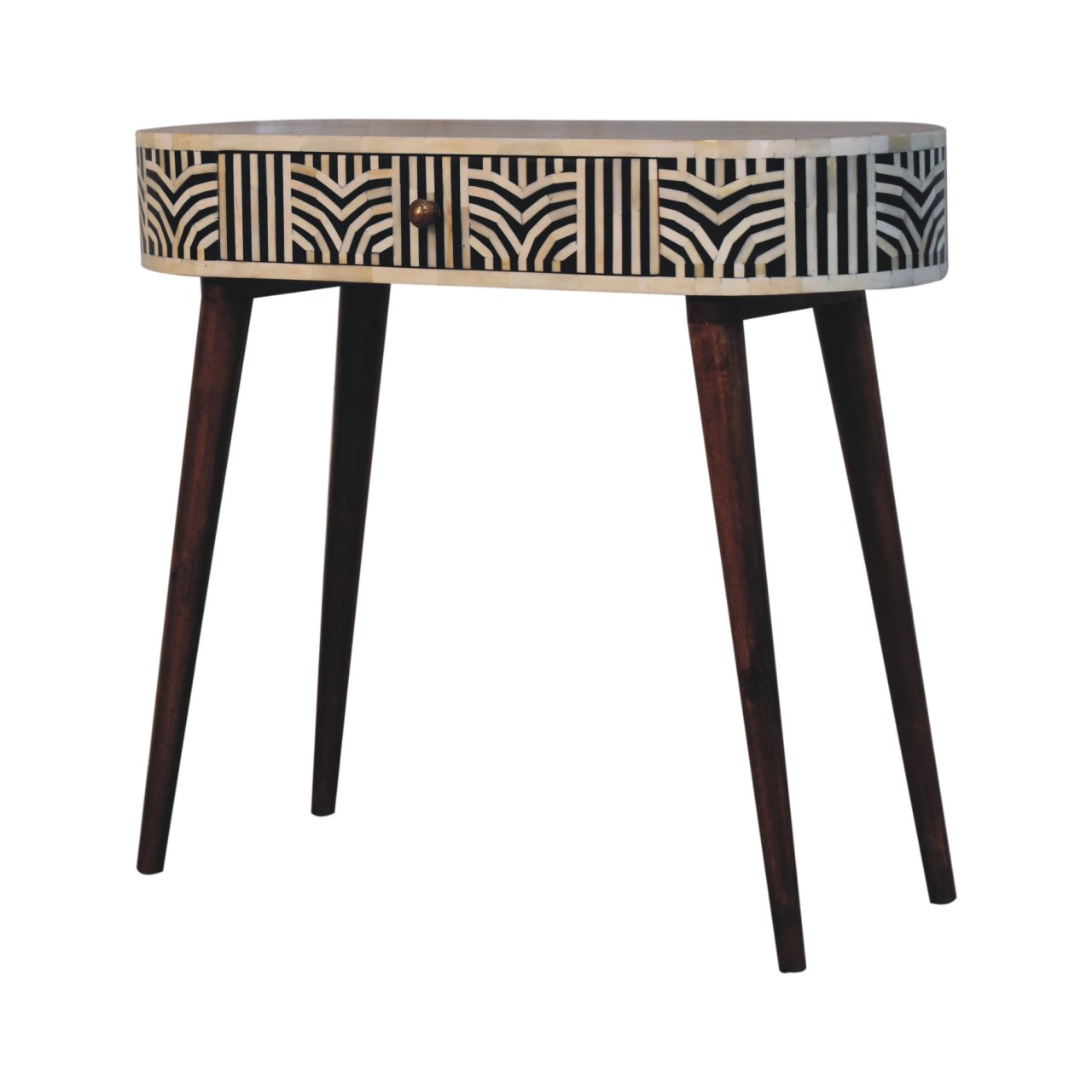 Honey Caramel Edessa Bone Inlay Console Table - Image 4