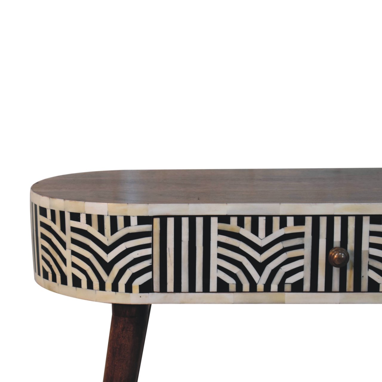 Honey Caramel Edessa Bone Inlay Console Table - Image 5