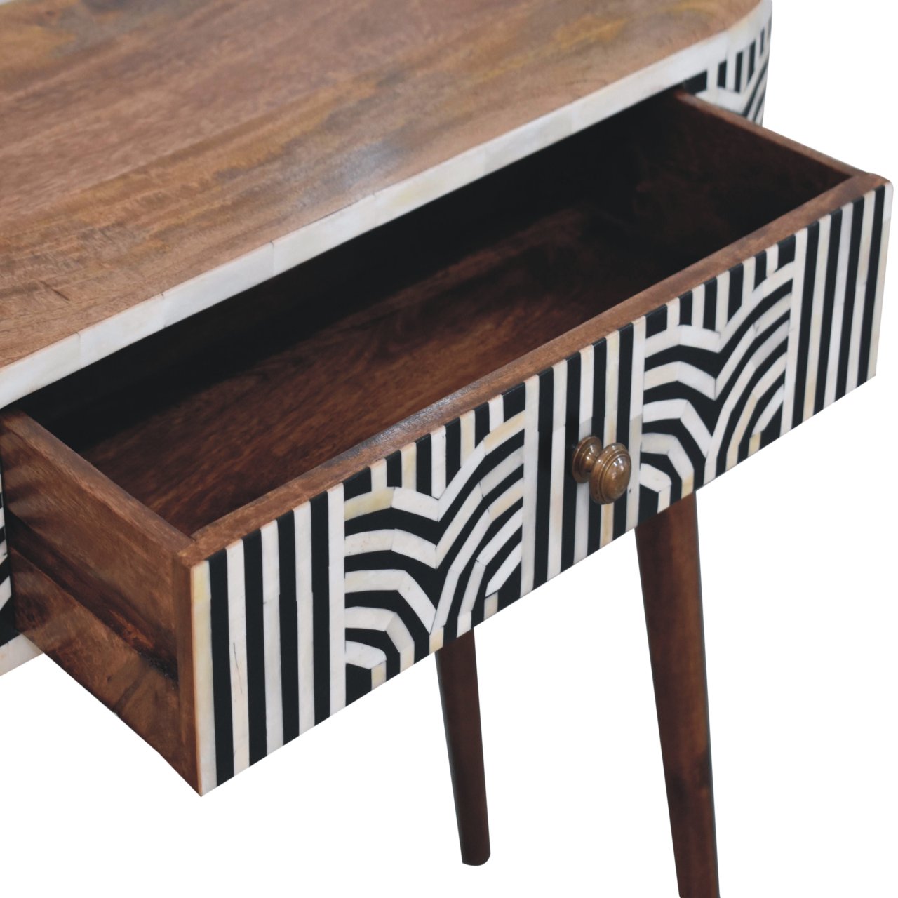 Honey Caramel Edessa Bone Inlay Console Table - Image 6