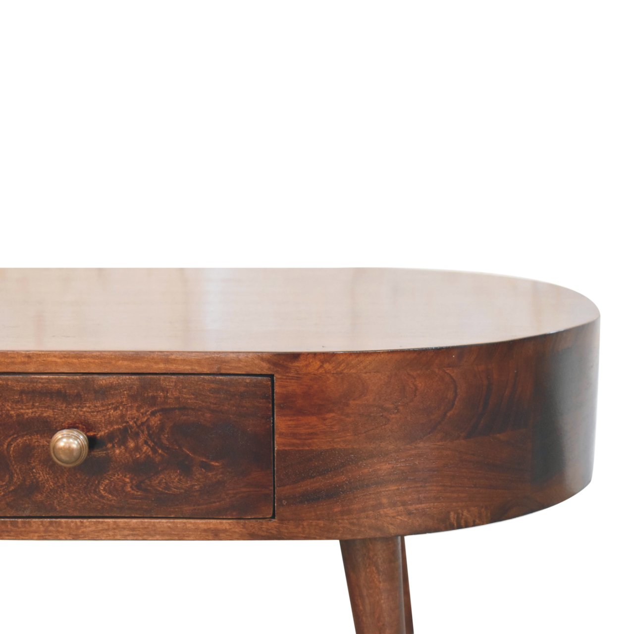 California Walnut Rounded Coffee Table - Image 5