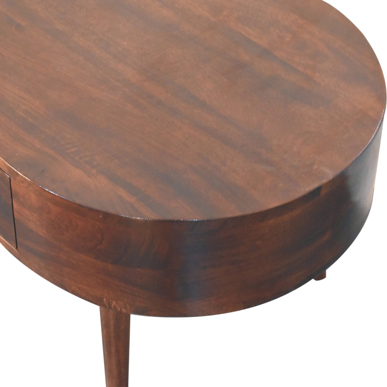 California Walnut Rounded Coffee Table - Image 7
