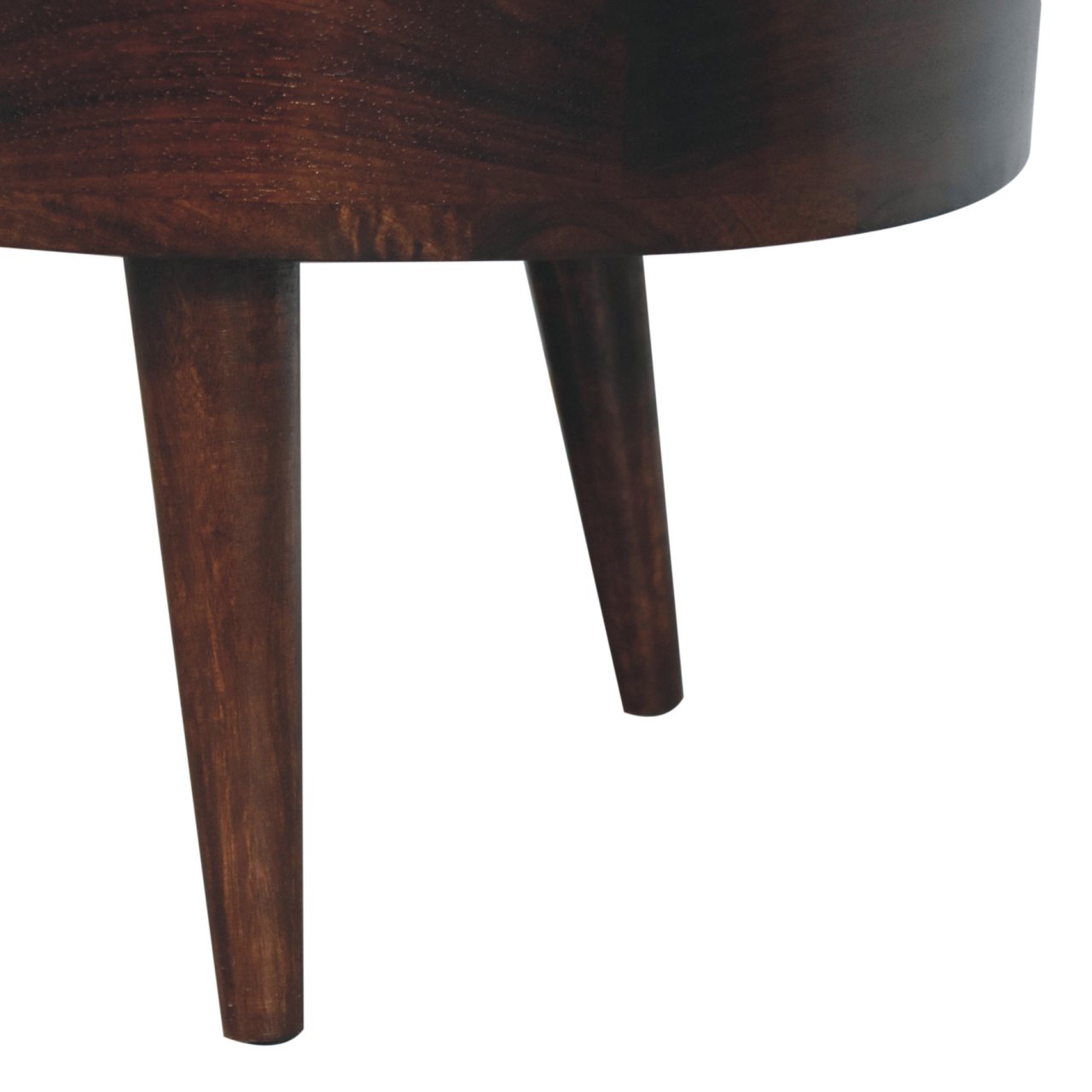 California Walnut Rounded Coffee Table - Image 8