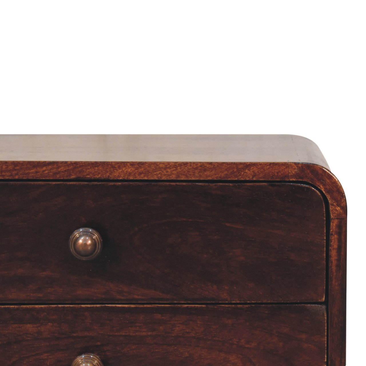 Curved California Walnut Wall Mounted Bedside - Image 6