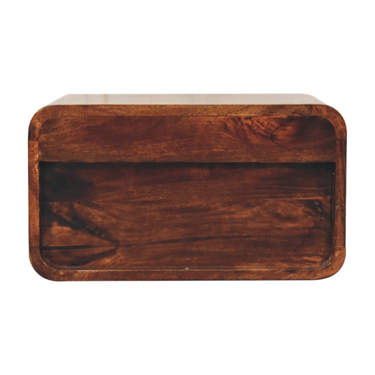 Curved California Walnut Wall Mounted Bedside - Image 10