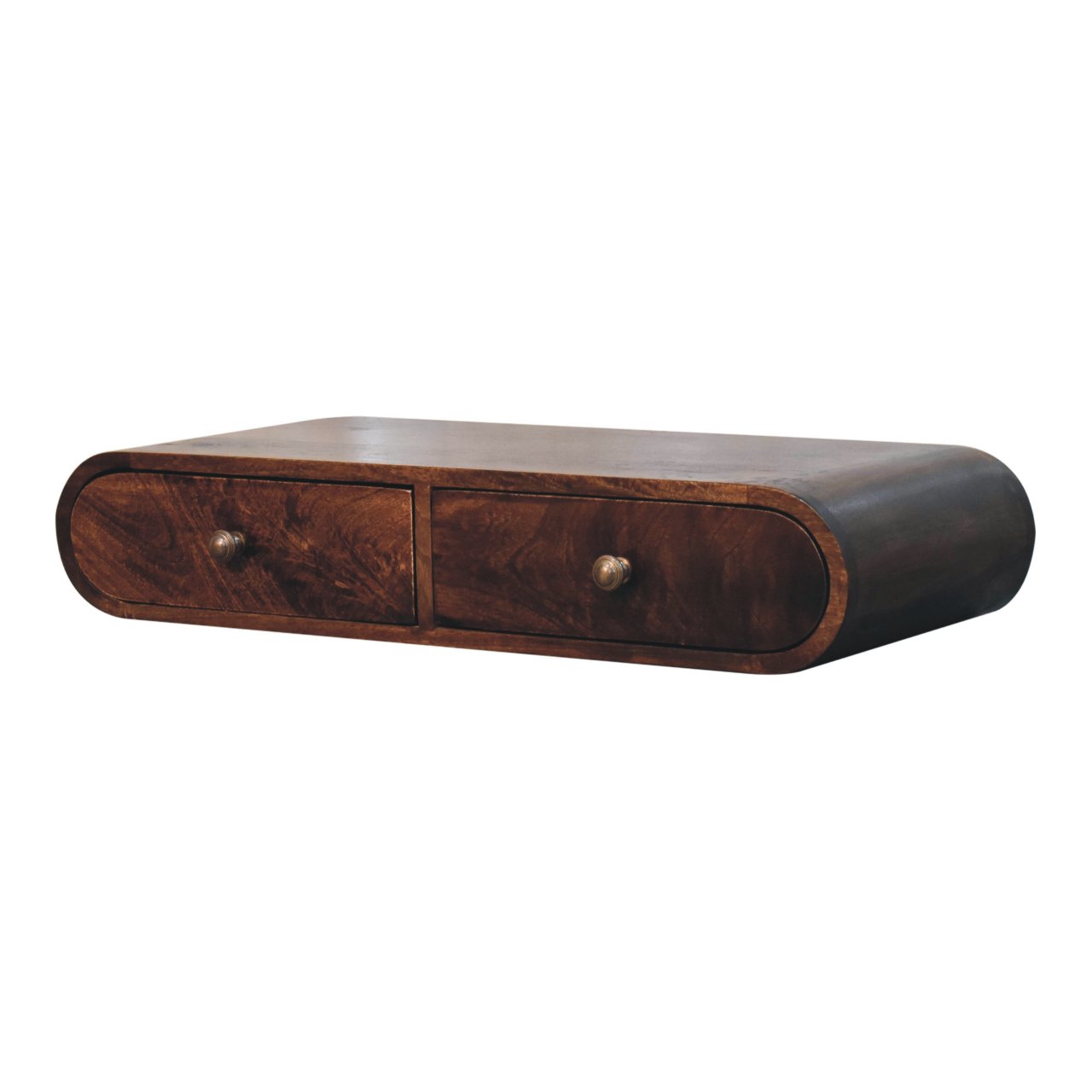 Wall Mounted California Walnut Console Table - Image 4
