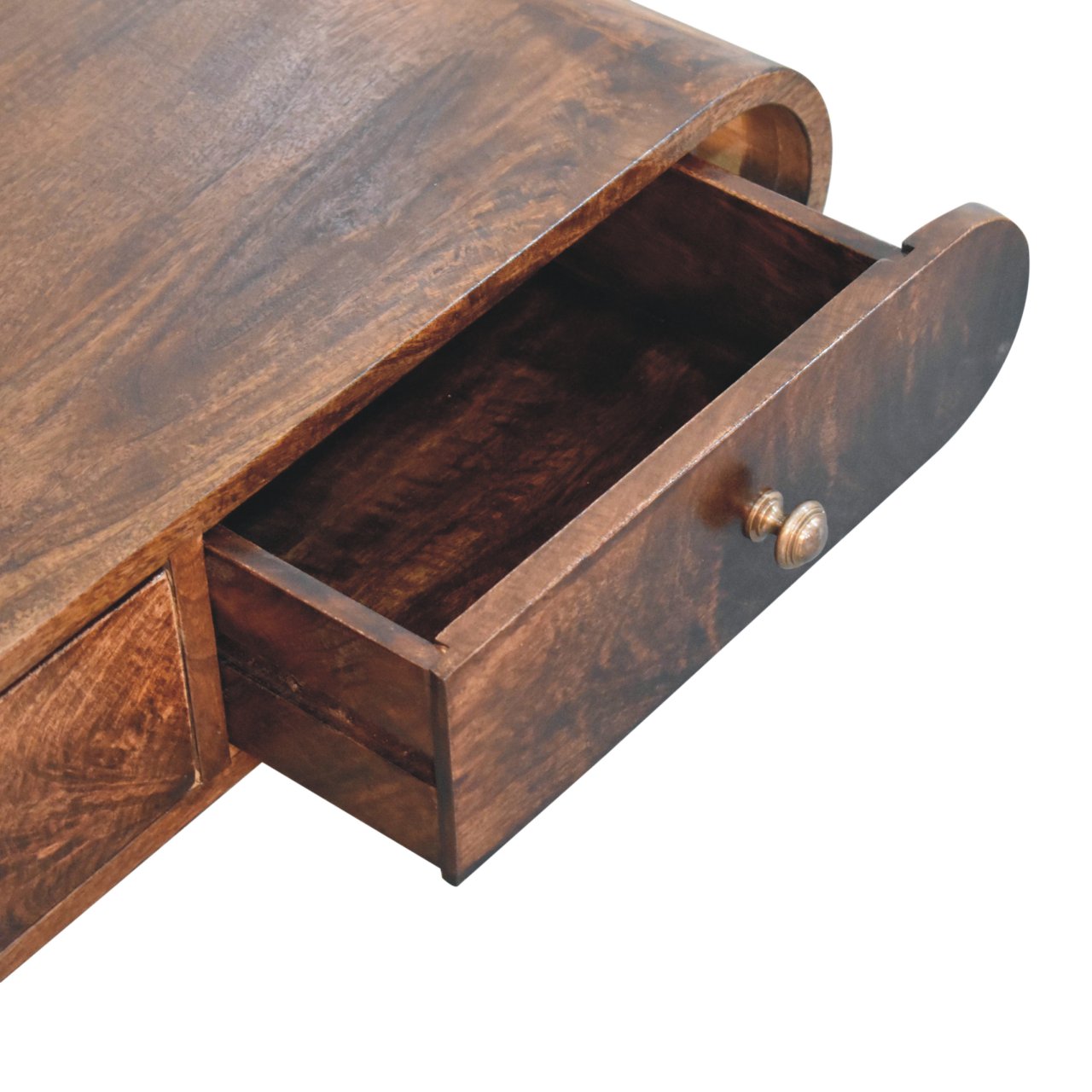 Wall Mounted California Walnut Console Table - Image 7