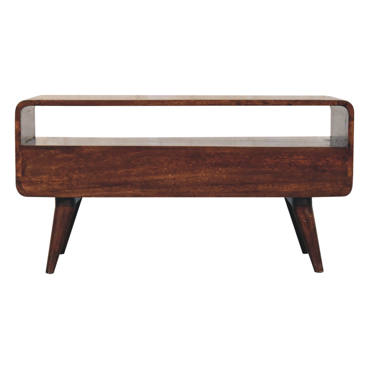 Curved California Walnut Media Unit - Image 10