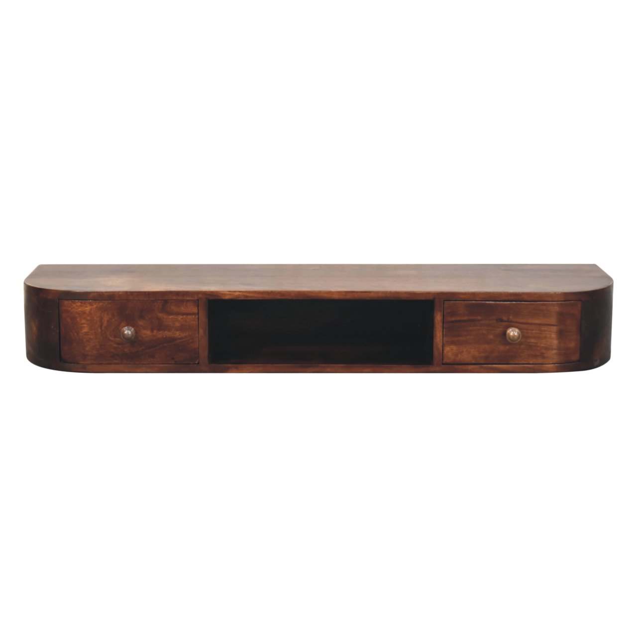 Lunar 2 Drawer Wall Mounted Chestnut Console