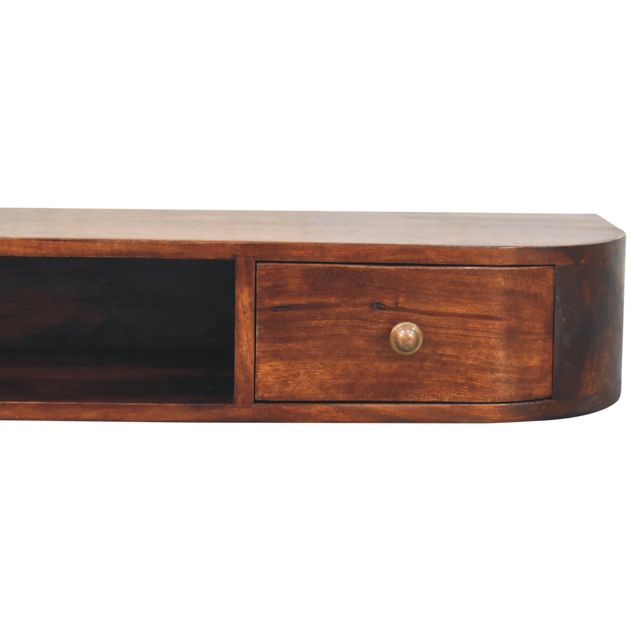 Lunar 2 Drawer Wall Mounted Chestnut Console - Image 5