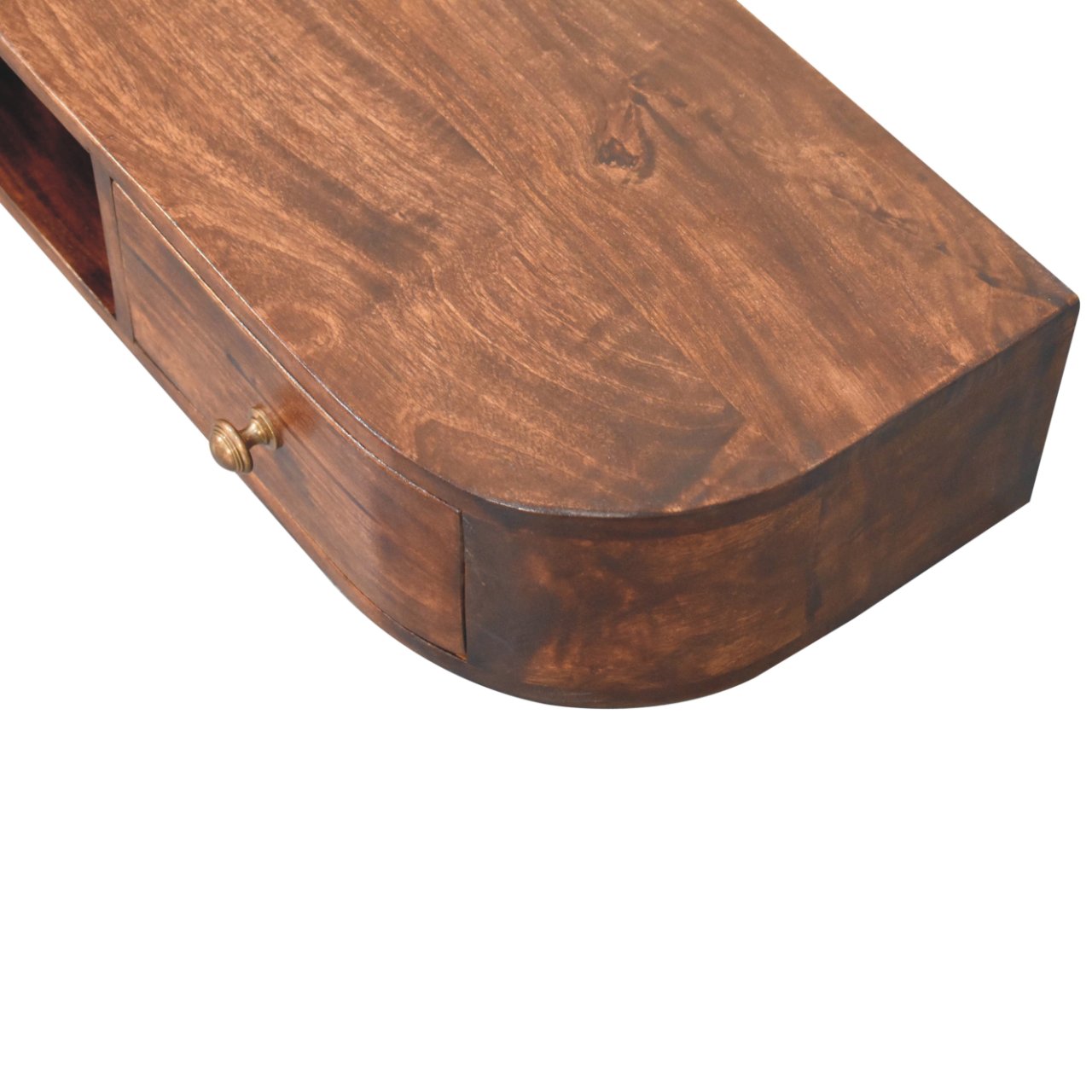 Lunar 2 Drawer Wall Mounted Chestnut Console - Image 6