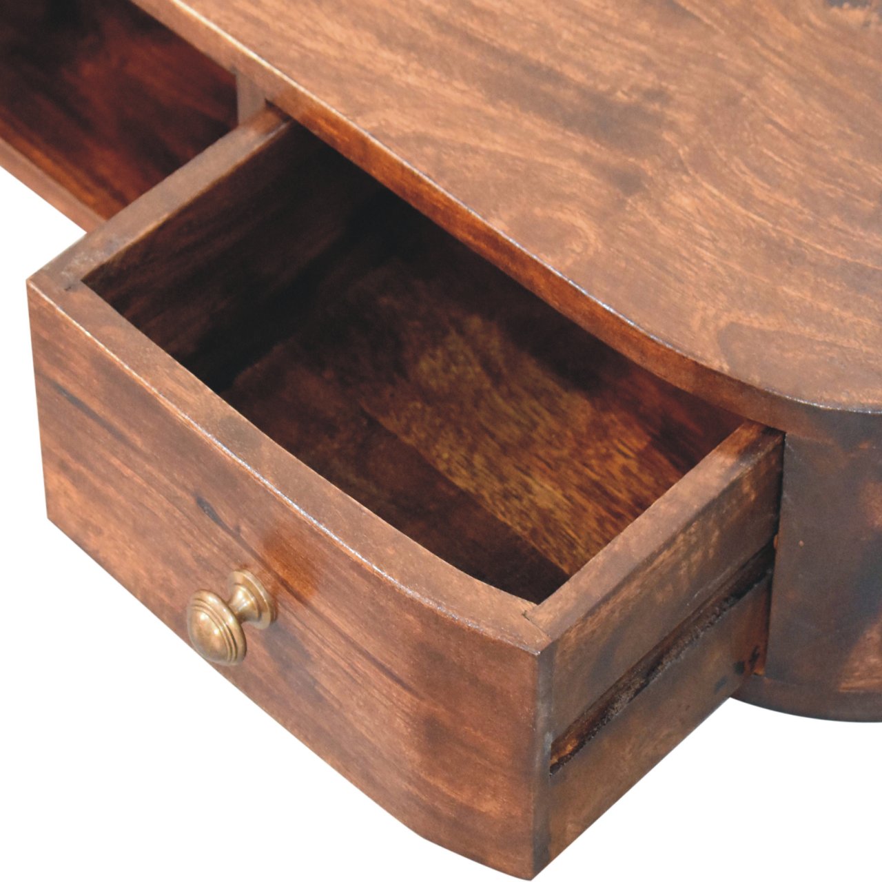 Lunar 2 Drawer Wall Mounted Chestnut Console - Image 7