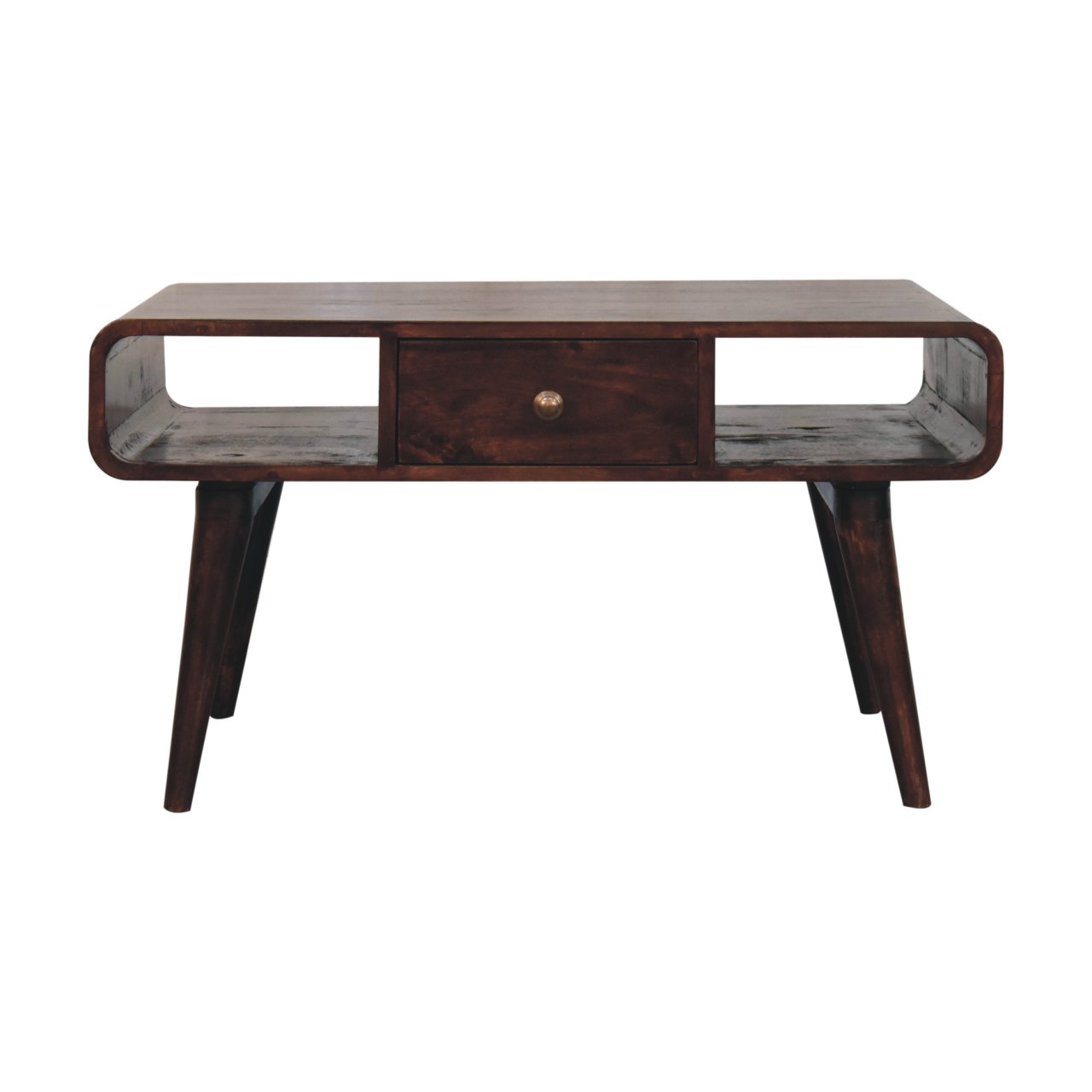 Curved California Walnut Coffee Table - Image 2