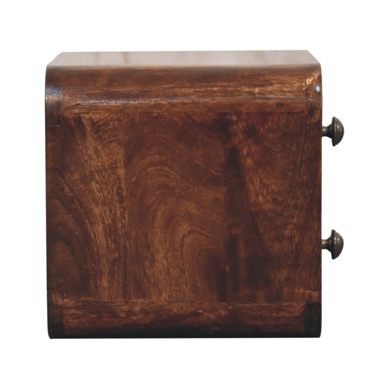 Mini Curved California Walnut Wall Mounted Bedside - Image 8