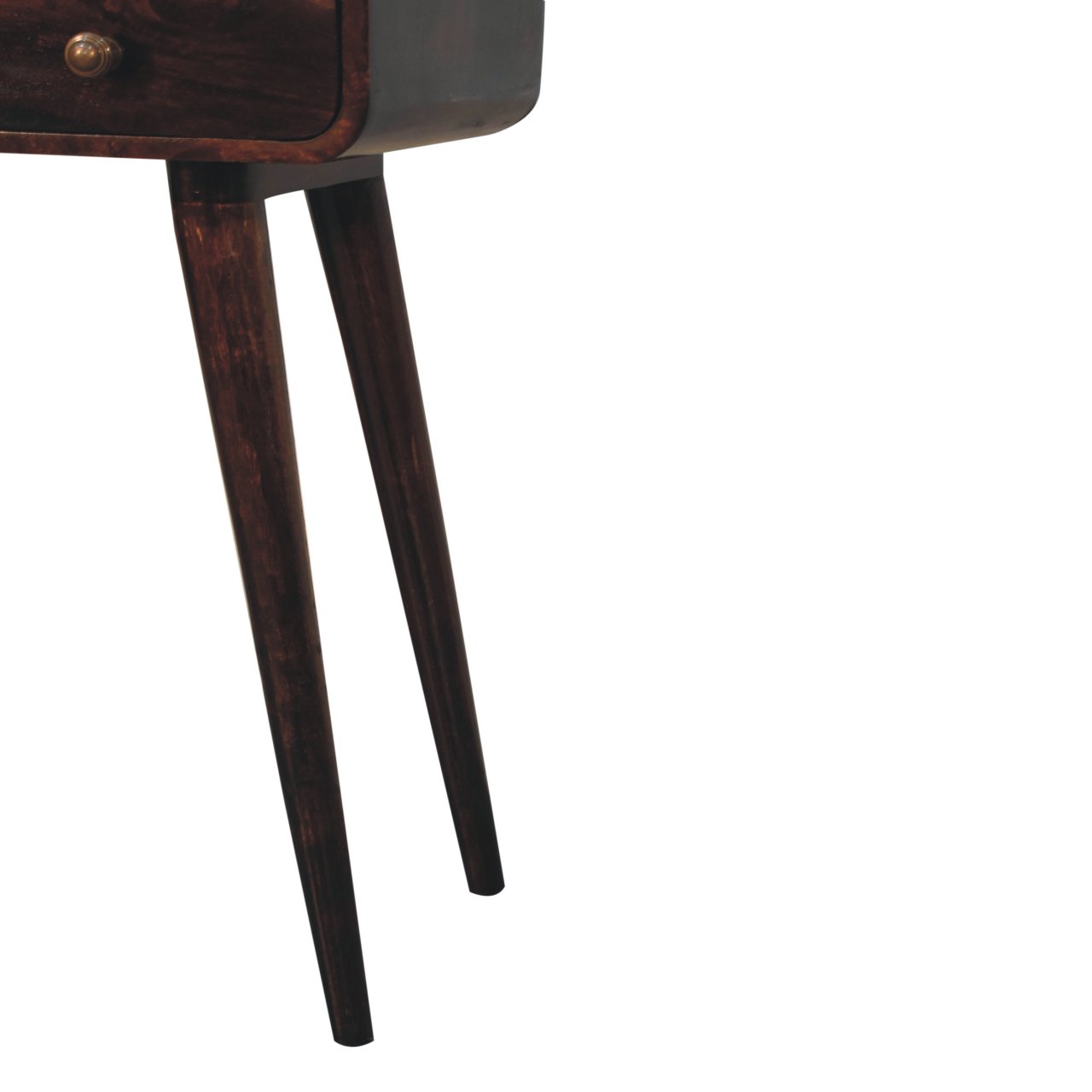 Mini California Walnut Curved Console Table - Image 8