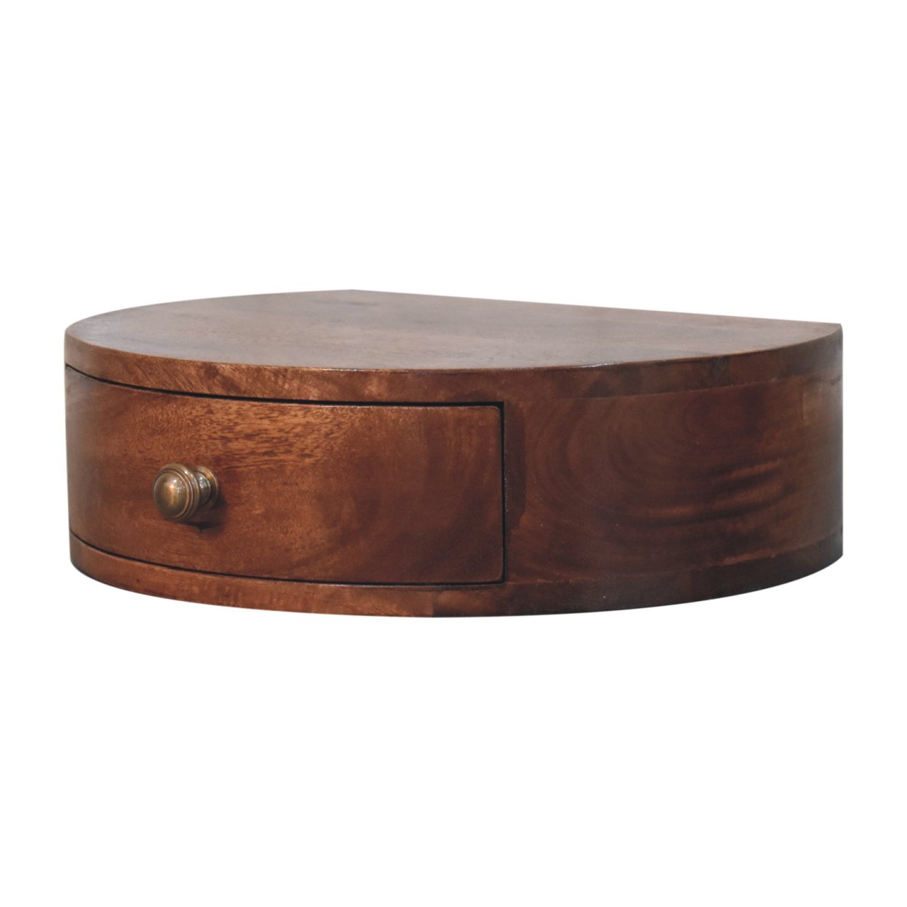 Honey Caramel Wall Mounted Rounded Bedside - Image 3