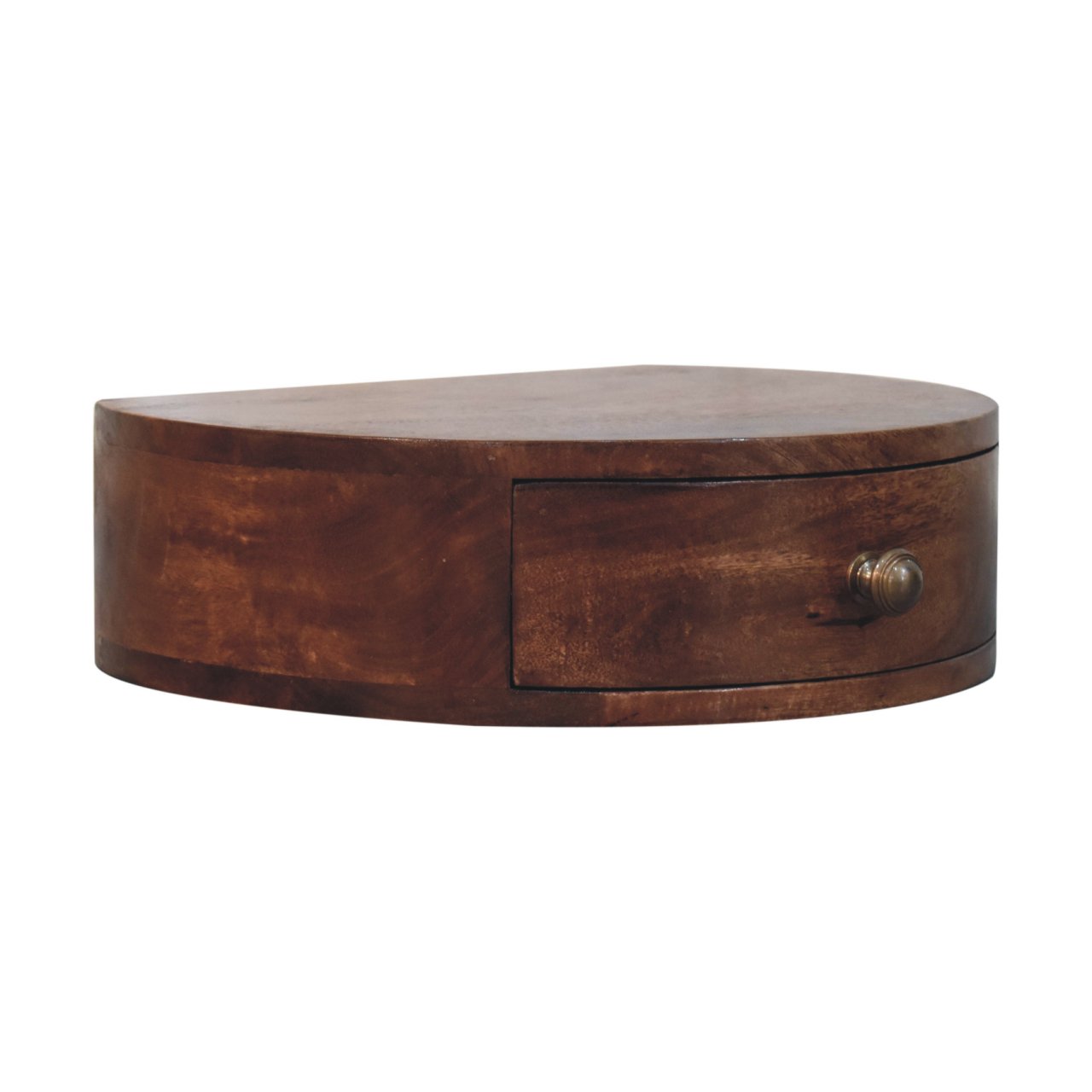 Honey Caramel Wall Mounted Rounded Bedside - Image 4