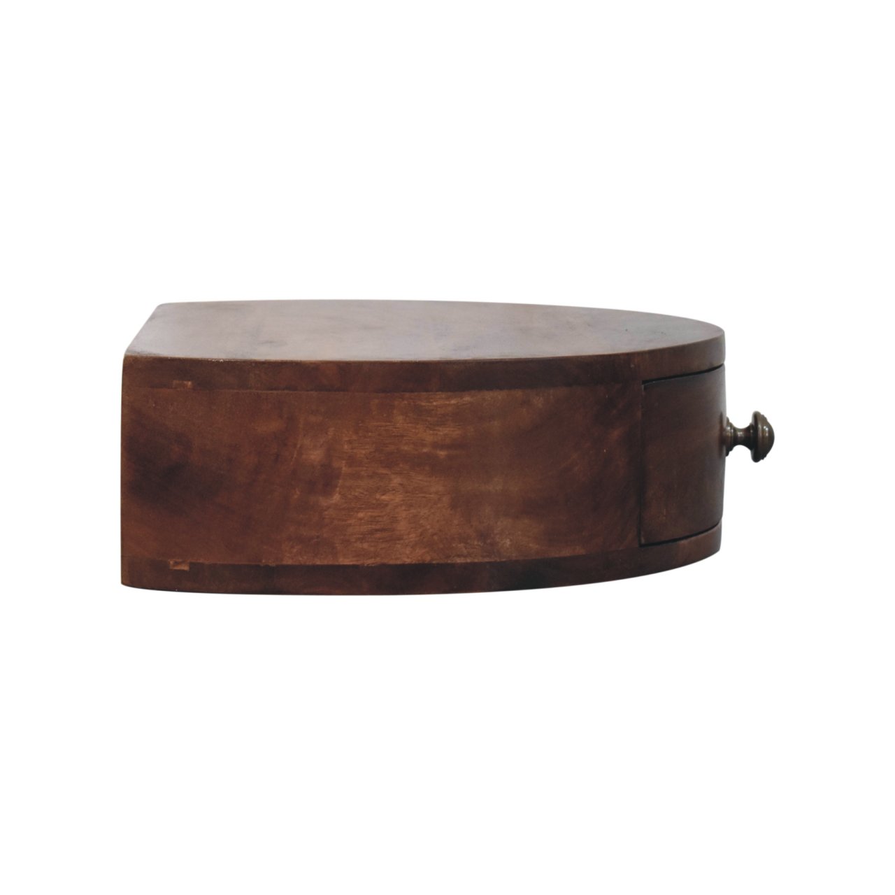 Honey Caramel Wall Mounted Rounded Bedside - Image 8