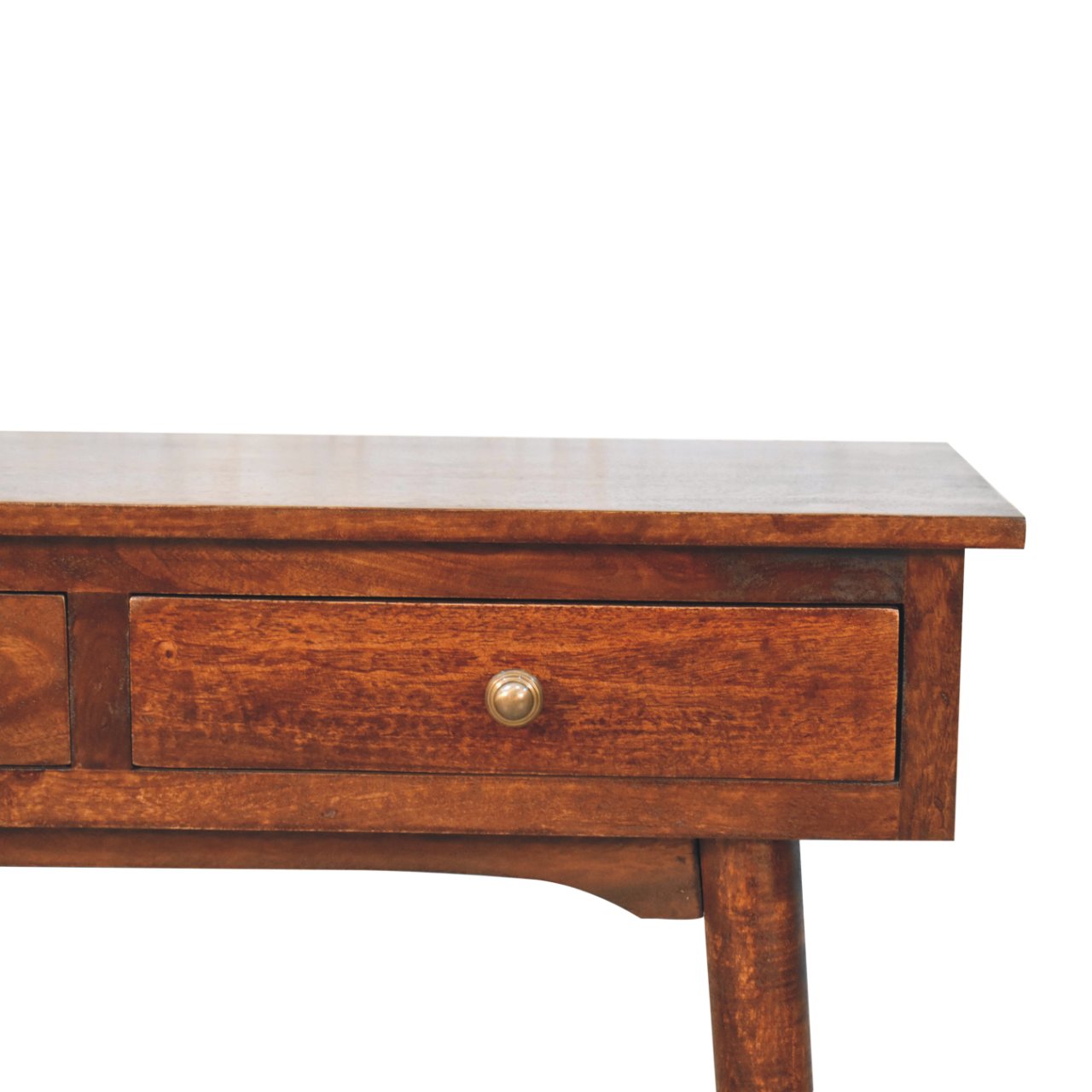 California Walnut Hallway 2 Drawer Console Table - Image 10