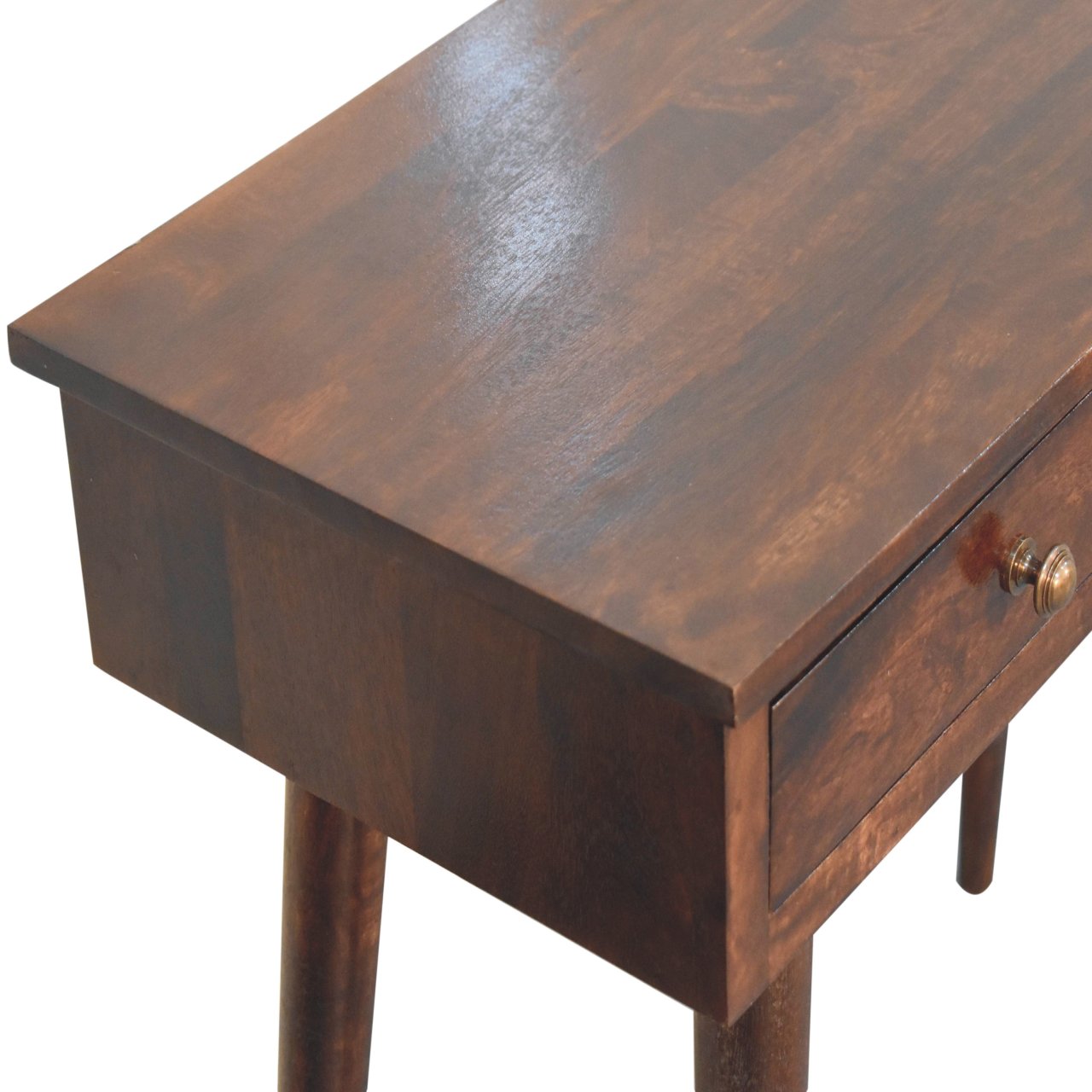 California Walnut Hallway 2 Drawer Console Table - Image 5