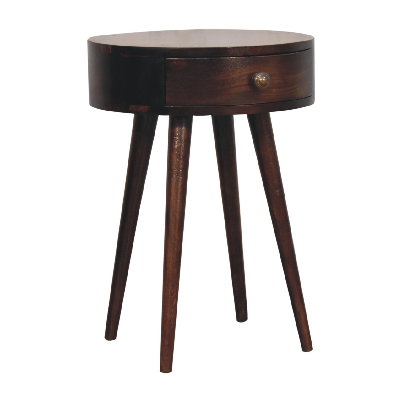 Nordic California Walnut Circular Shaped Bedside - Image 3