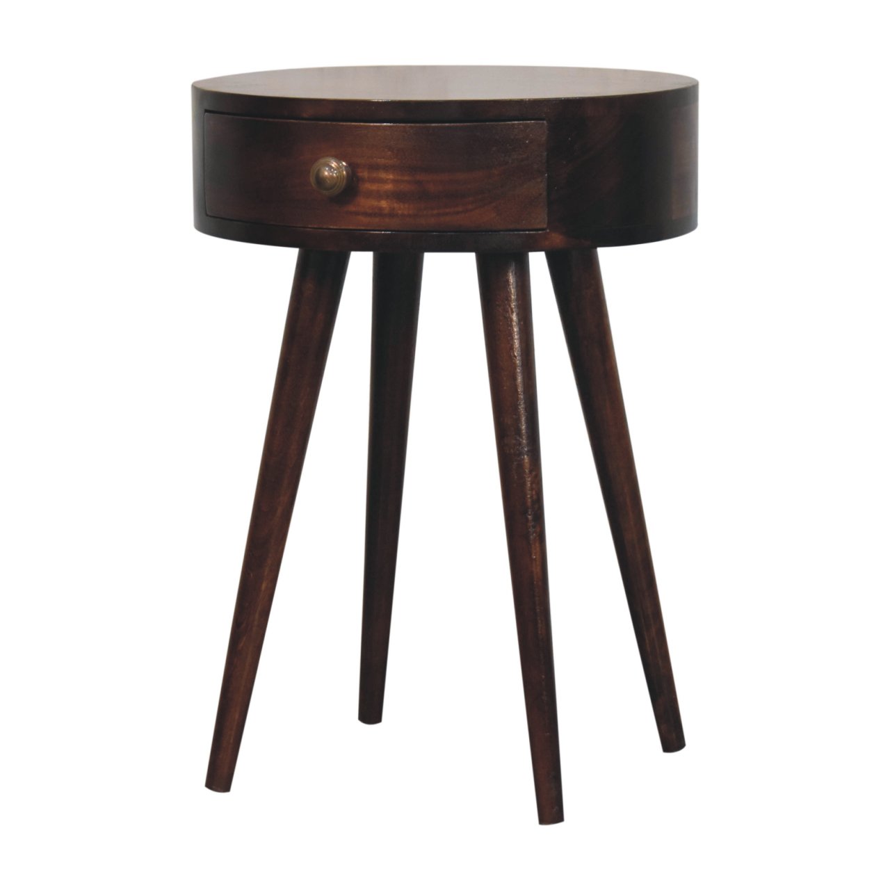 Nordic California Walnut Circular Shaped Bedside - Image 4